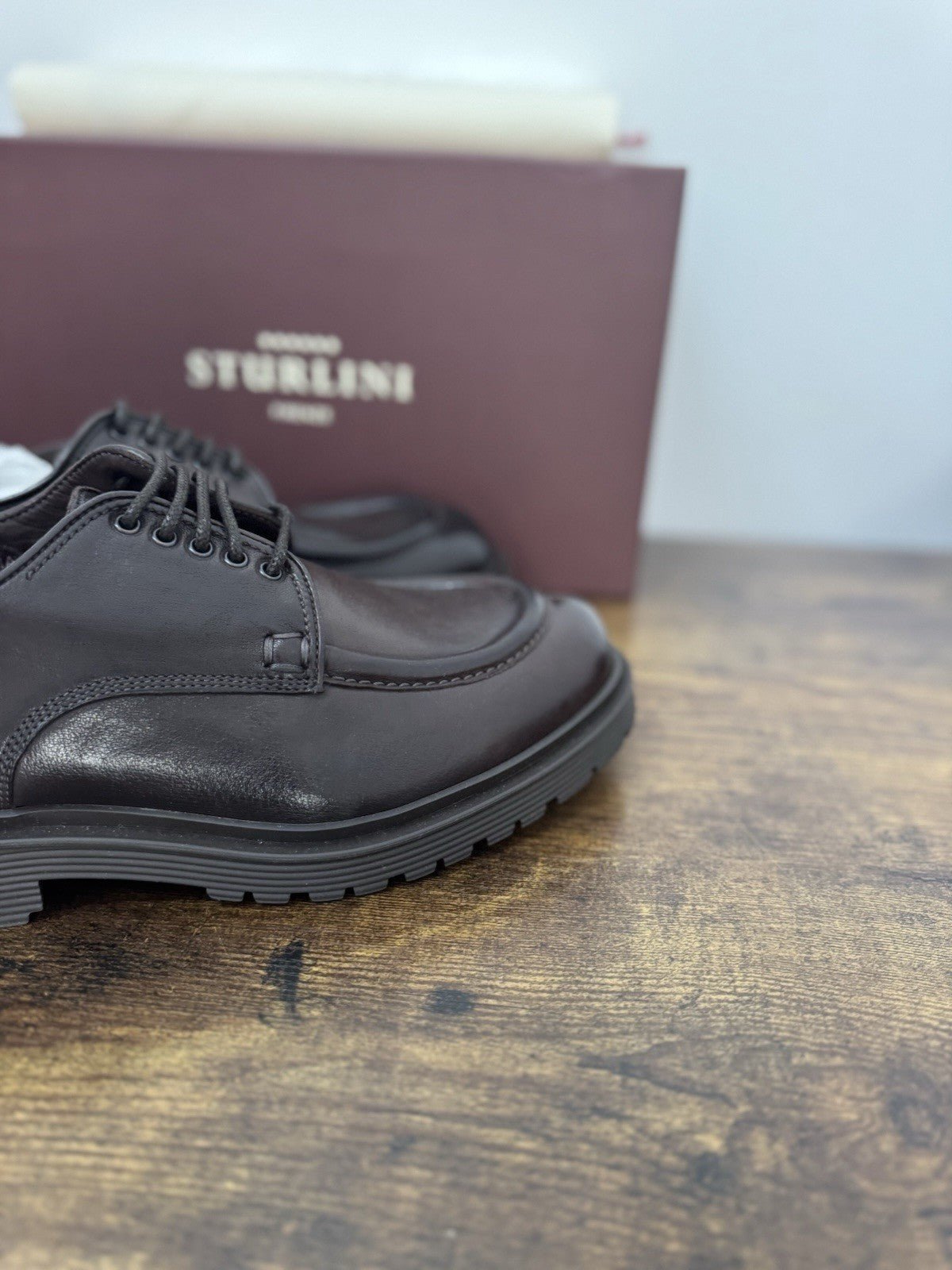 Sturlini Stringata Uomo Pelle Marrone       Luxury Scarpa Uomo 42.5