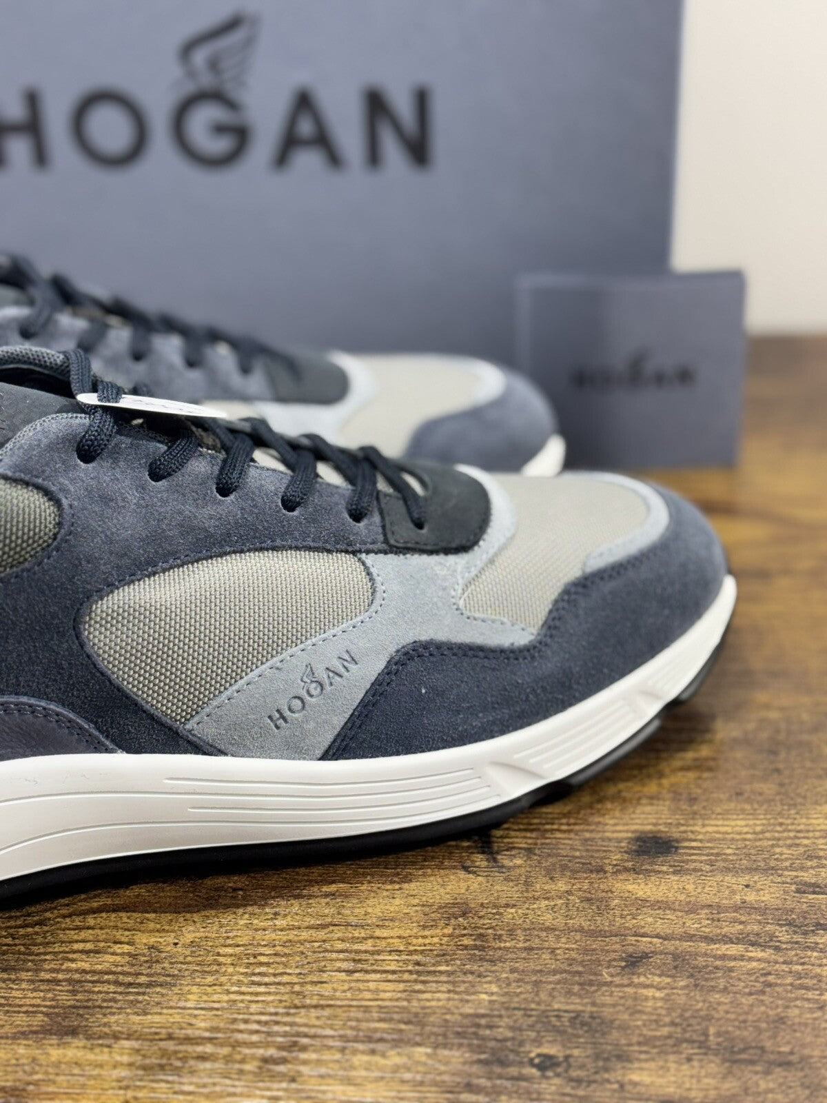 Hogan Hyper light  sneaker Pelle Blu  memory foam Luxury Hogan Men Shoes 40