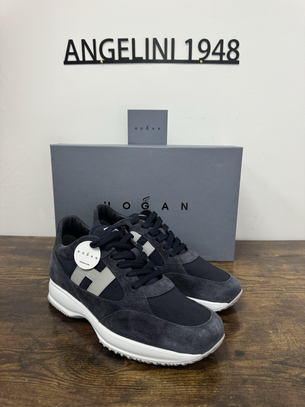 Hogan Interactive   sneaker Pelle Blu   memory foam Luxury Hogan  Uomo 42.5