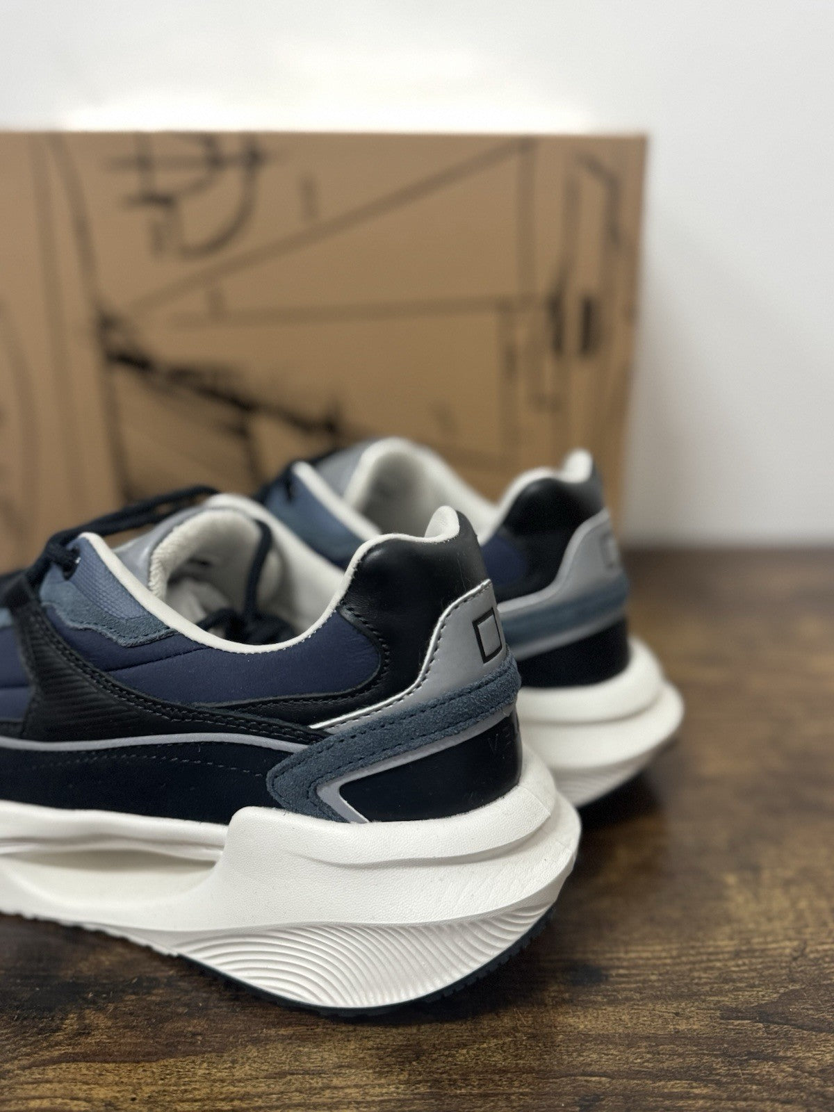 D.a.t.e. Vela  Sneaker Pelle Suede  Blu  Casual Uomo 43