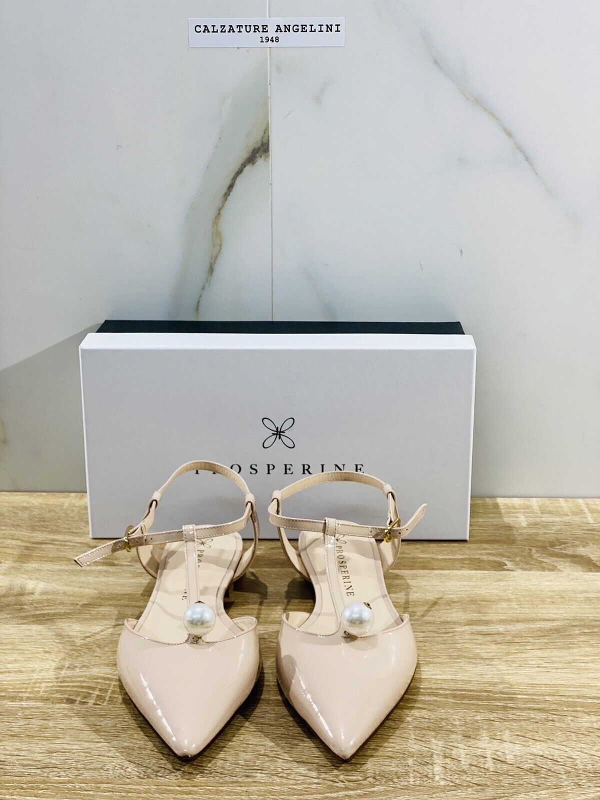 Prosperine Ballerina donna in Vernice Beige Luxury  made in italy 38