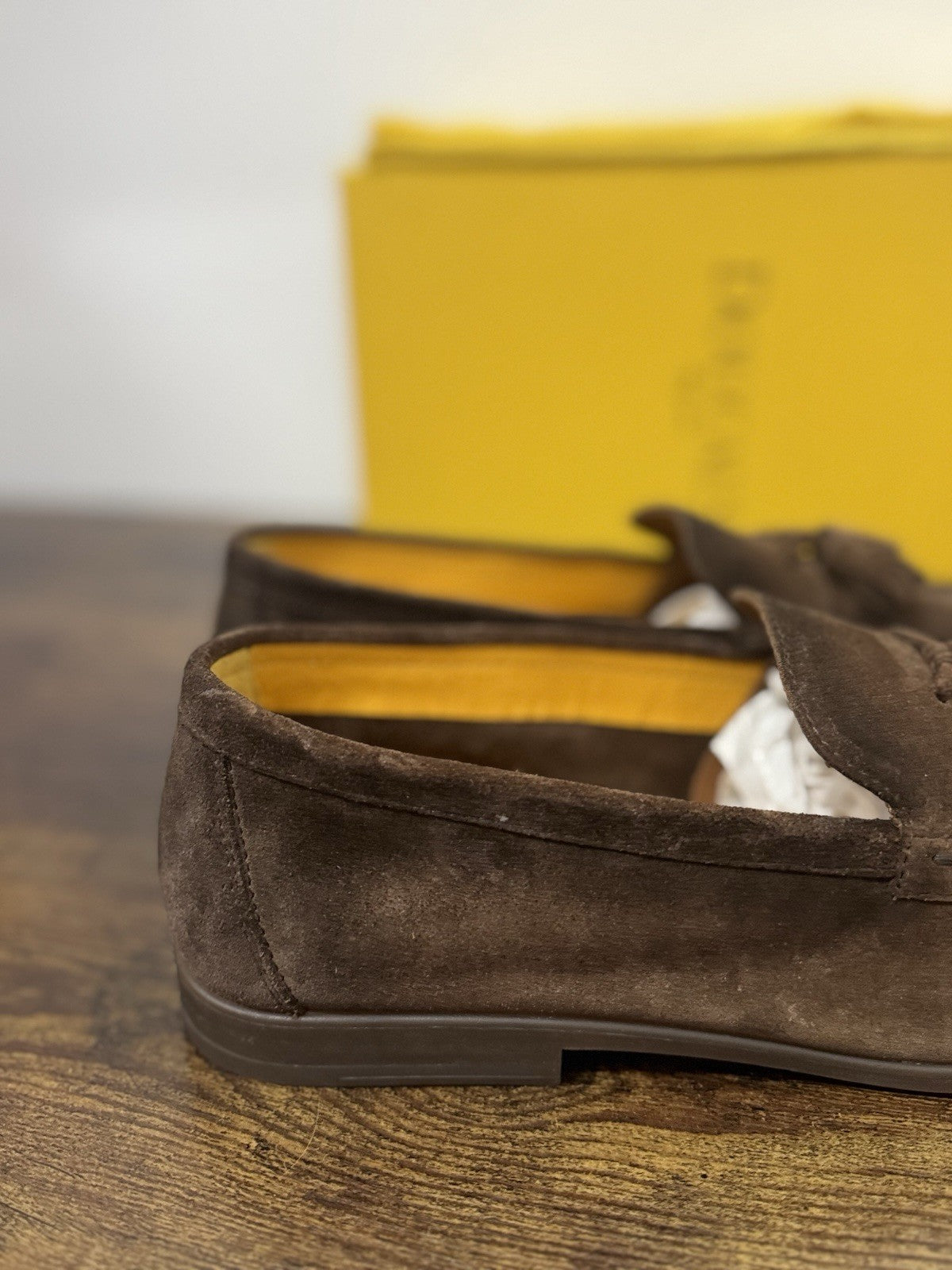 Doucal’s  Mocassino Nappine  Suede Brown   Flexible  Casual Scarpa Uomo 45