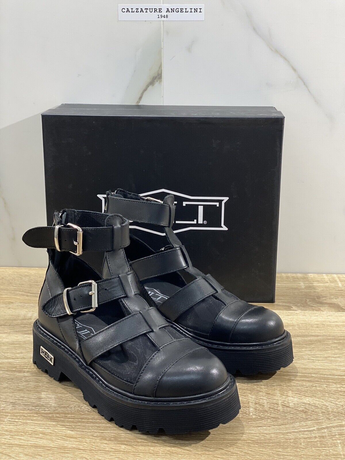 Cult Slash Mid Sandal Donna Pelle Nero Extra Light Cult Scarpe 38