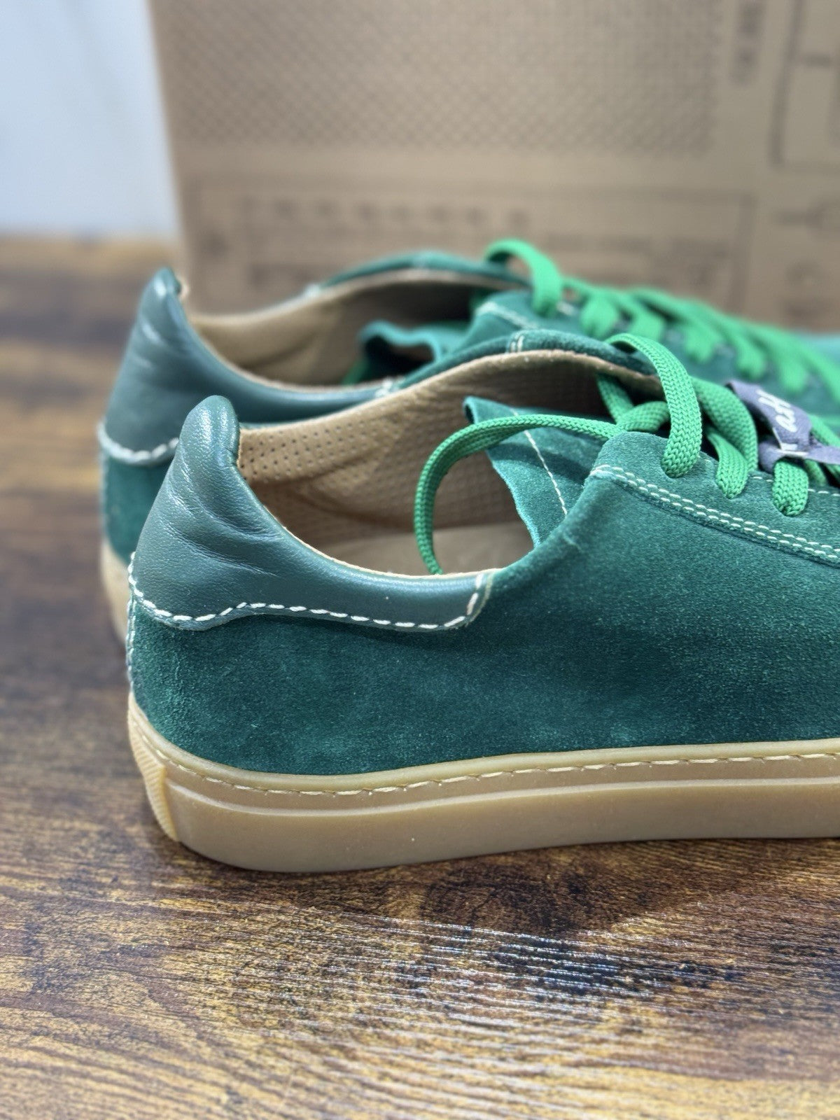 Lerews Sneaker Suede Verde Causal Scarpa Uomo 40