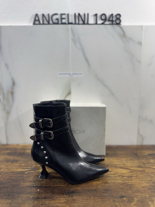 Elena Iachi Stivaletto Pelle Nero  Luxury Boot Donna 38