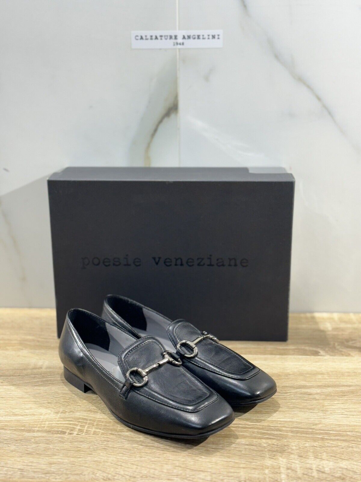 Poesie Veneziane Mocassino Donna Pelle Nero Extra Light Made In Italy 36