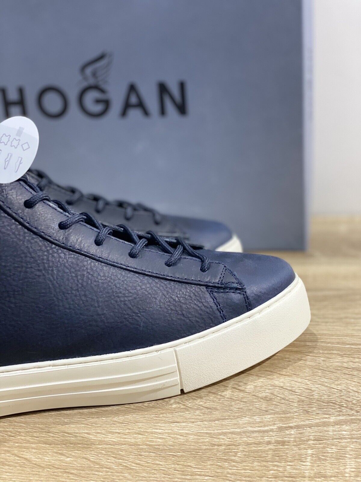 Hogan Hi Top Sneaker Uomo Pelle Blu Luxury Men Hogan Shoes Memory Foam 40.5