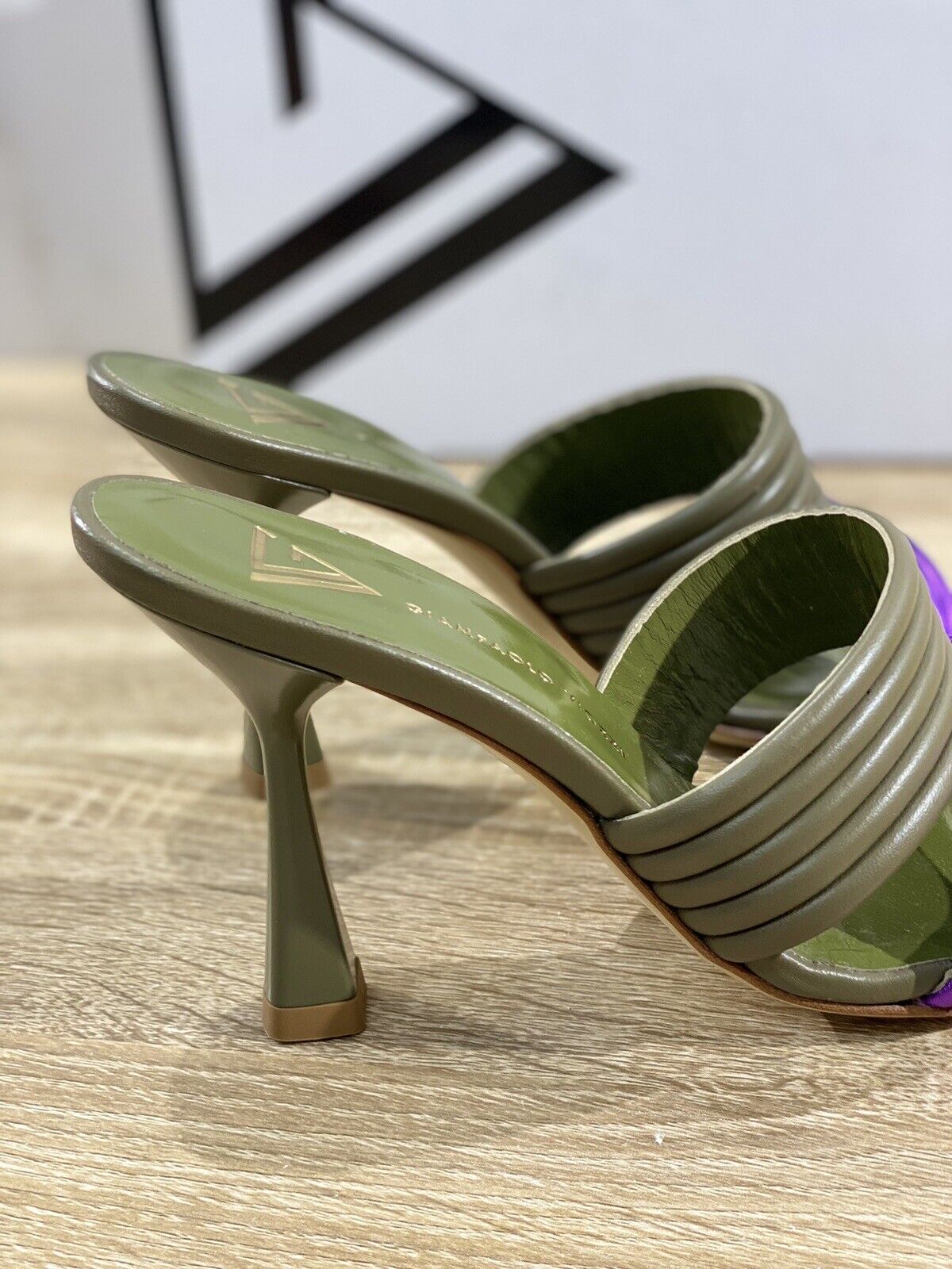 Giampaolo Viozzi Sandalo Donna Viola Verde Luxury Woman Sandal 39