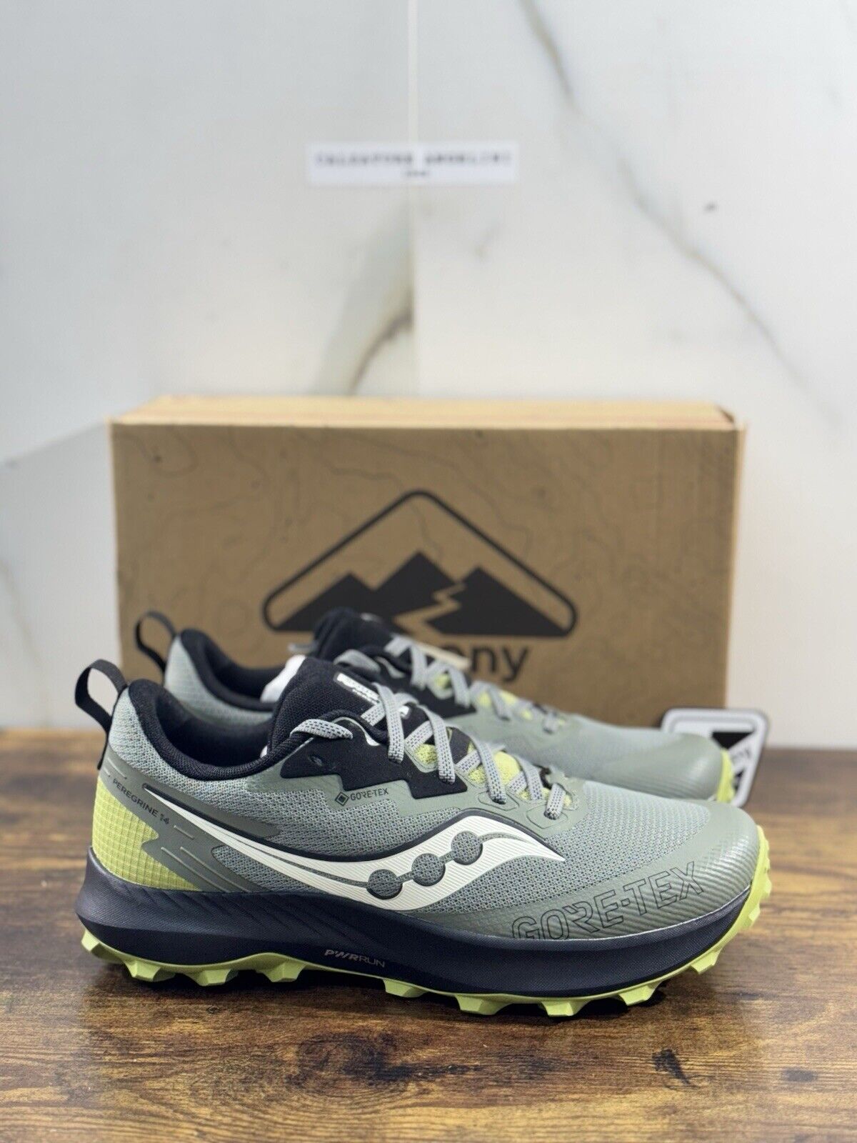 Saucony Peregrine 14 Gore Tex System  Uomo     Casual Saucony Green Trail 45