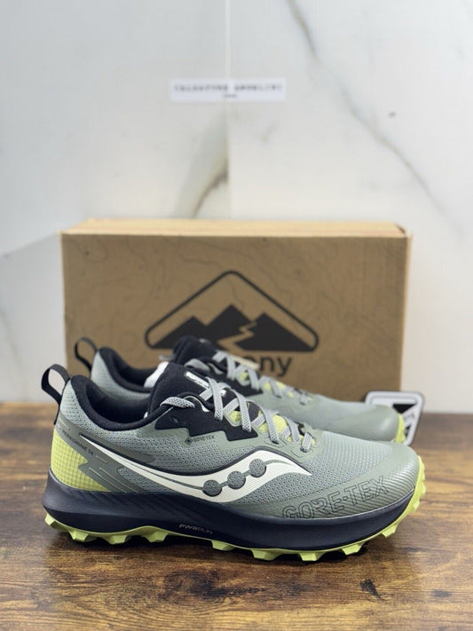 Saucony Peregrine 14 Gore Tex System  Uomo     Casual Saucony Green Trail 45