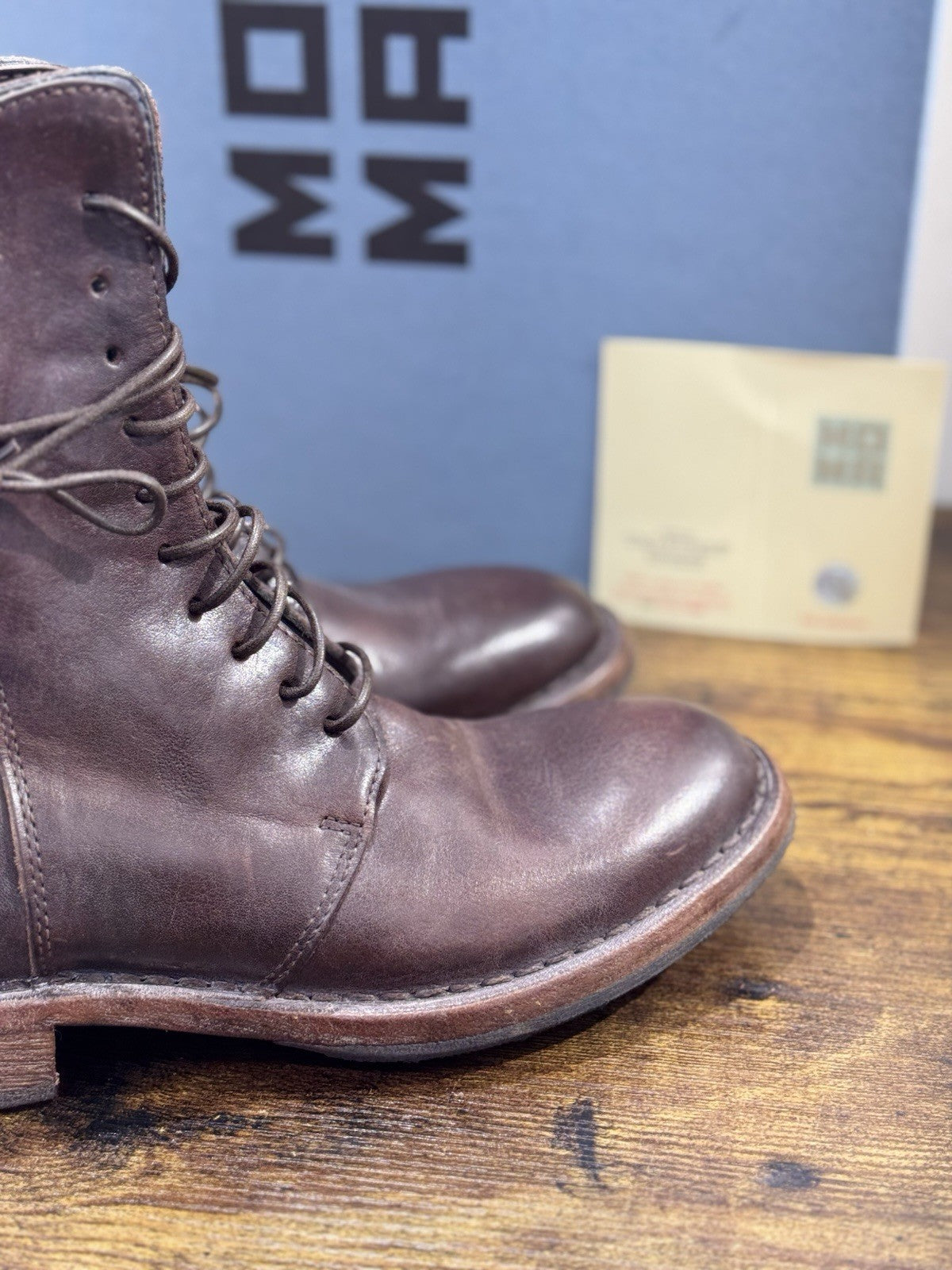 Moma Anfibio  Boot Ebano Fatto A Mano In Italia Luxury Moma Boot Donna 39.5