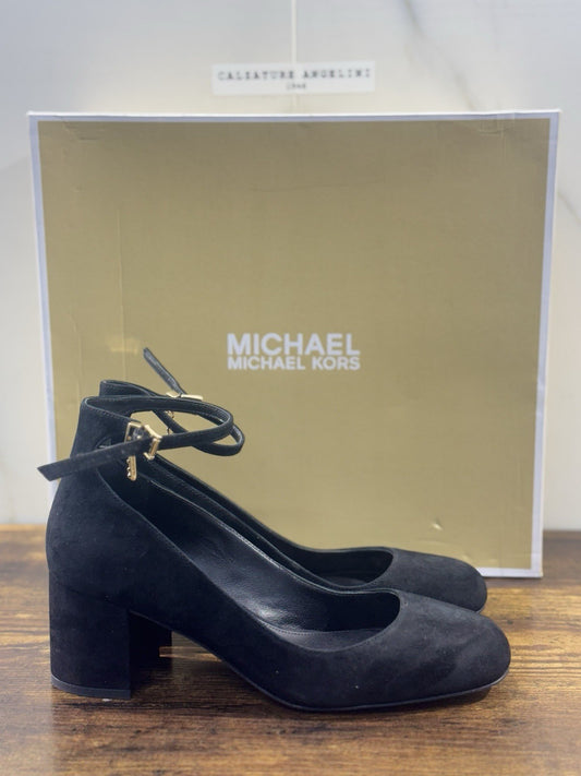 Michael Kors Perla Pump Donna Suede Nero  Con tacco 38.5