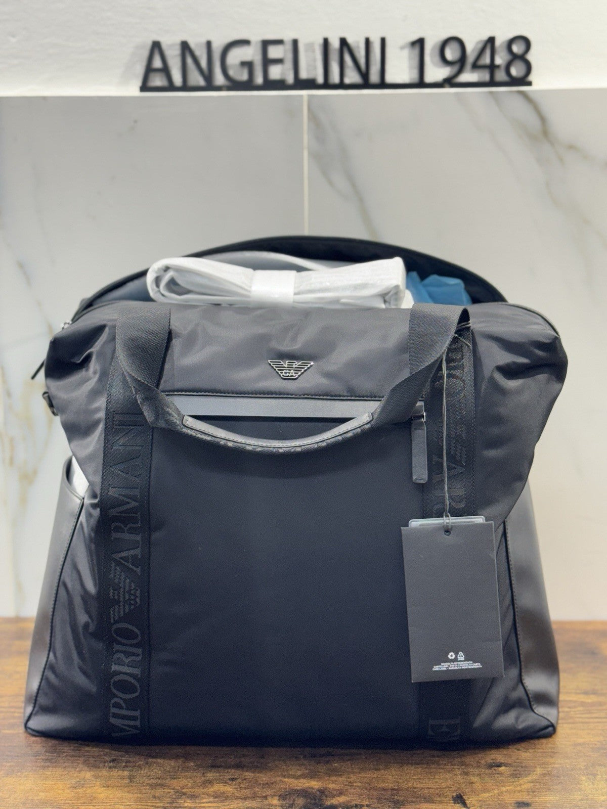 Borsone Viaggio Emporio Armani Black Beauty One Casual Travel Bag Armani Nero