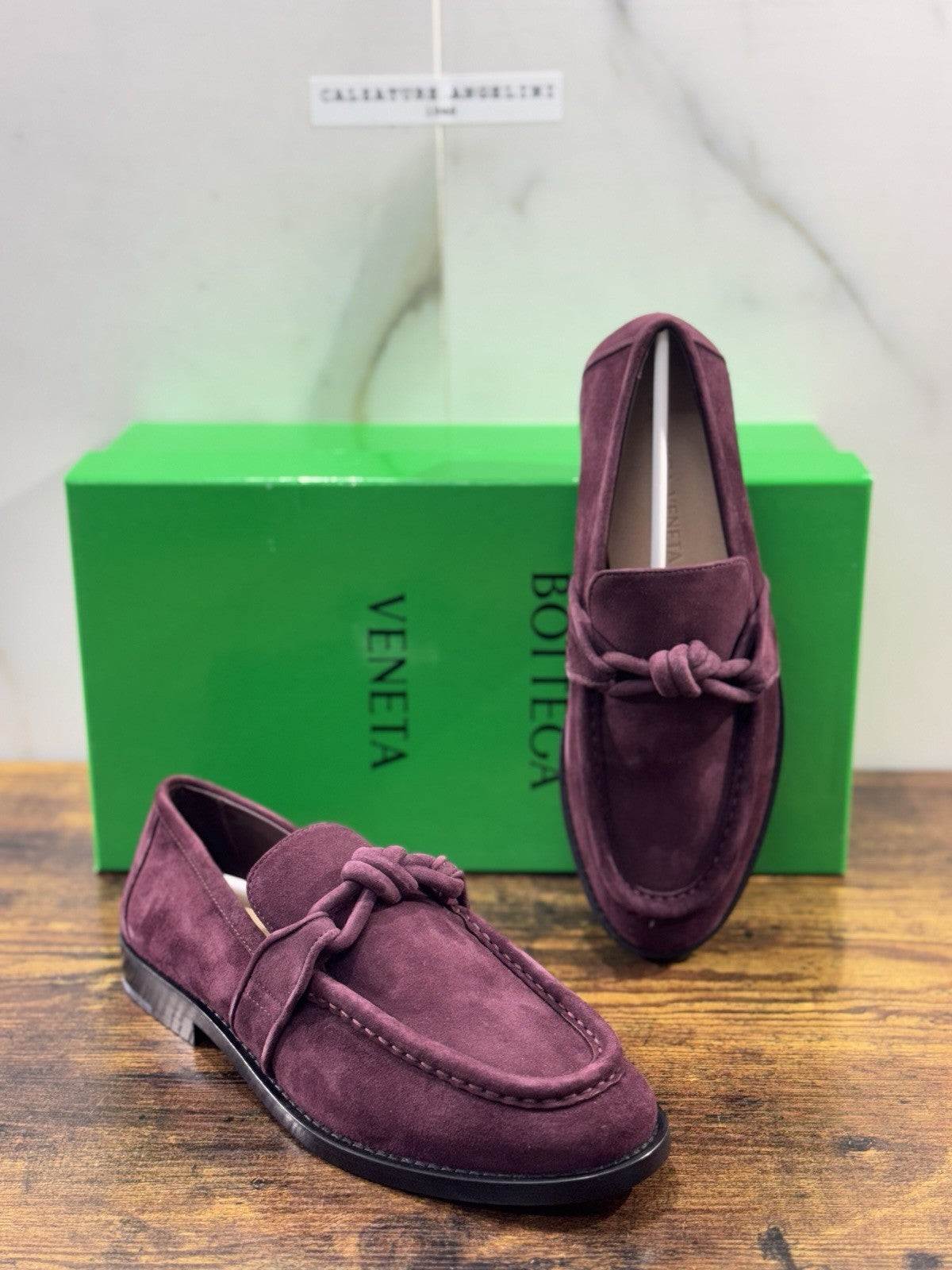 Bottega Veneta Mocassino Astaire Suede Dark Barolo Luxury Donna 38 