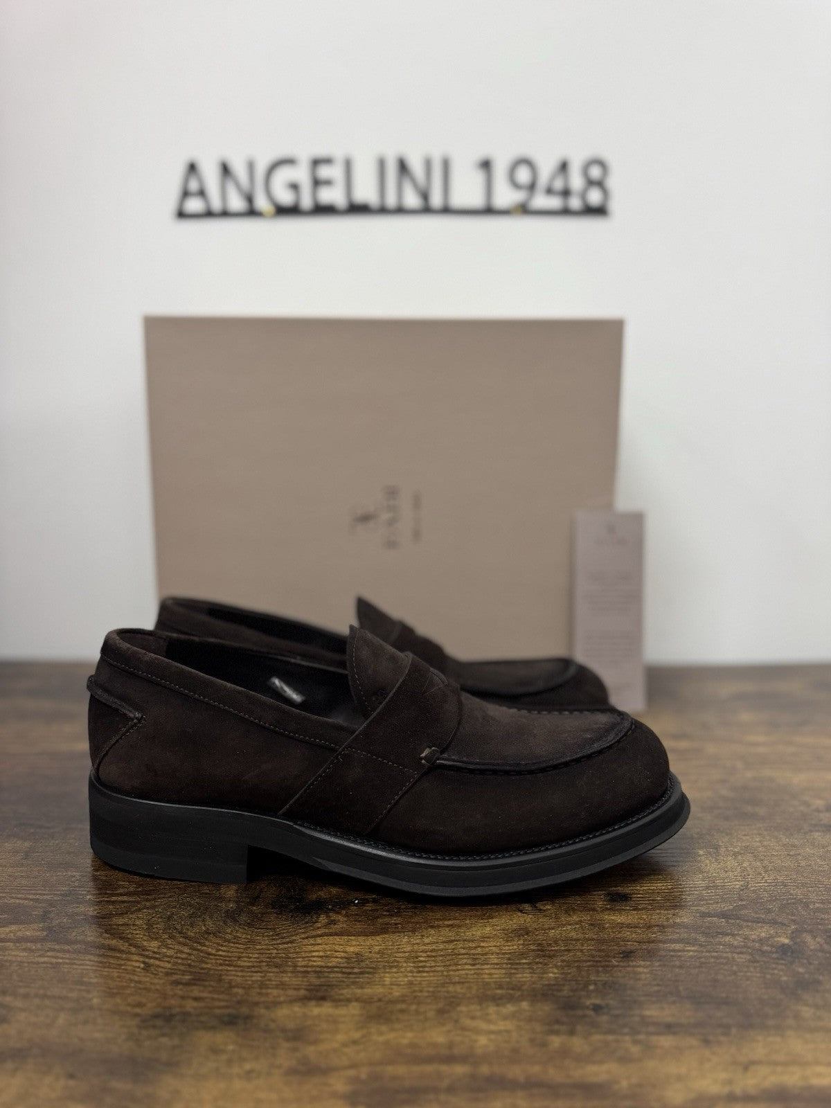 Fabi Mocassino Suede Testa Moro Fondo Vibram  Casual Fabi Uomo 40