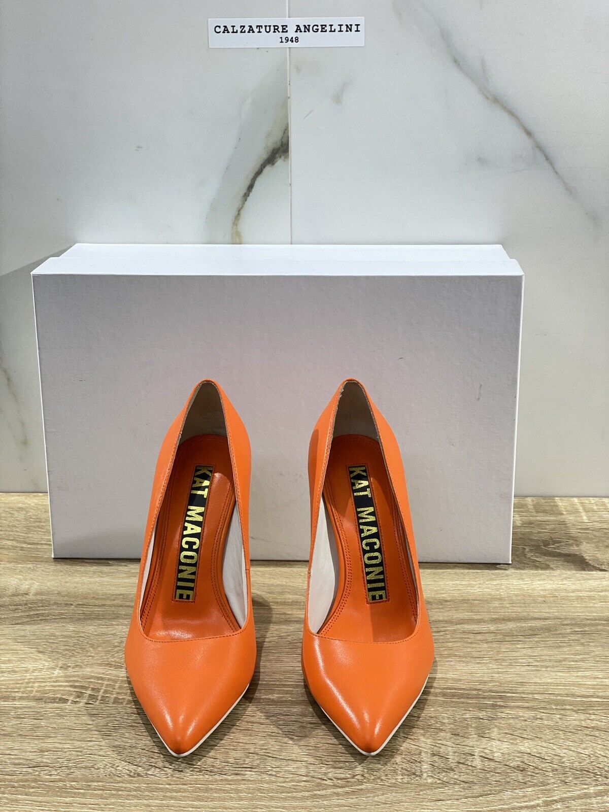 Kat Maconie Decollete Donna Lydia In Pelle Orange Gold Heel  Kat Maconie 37