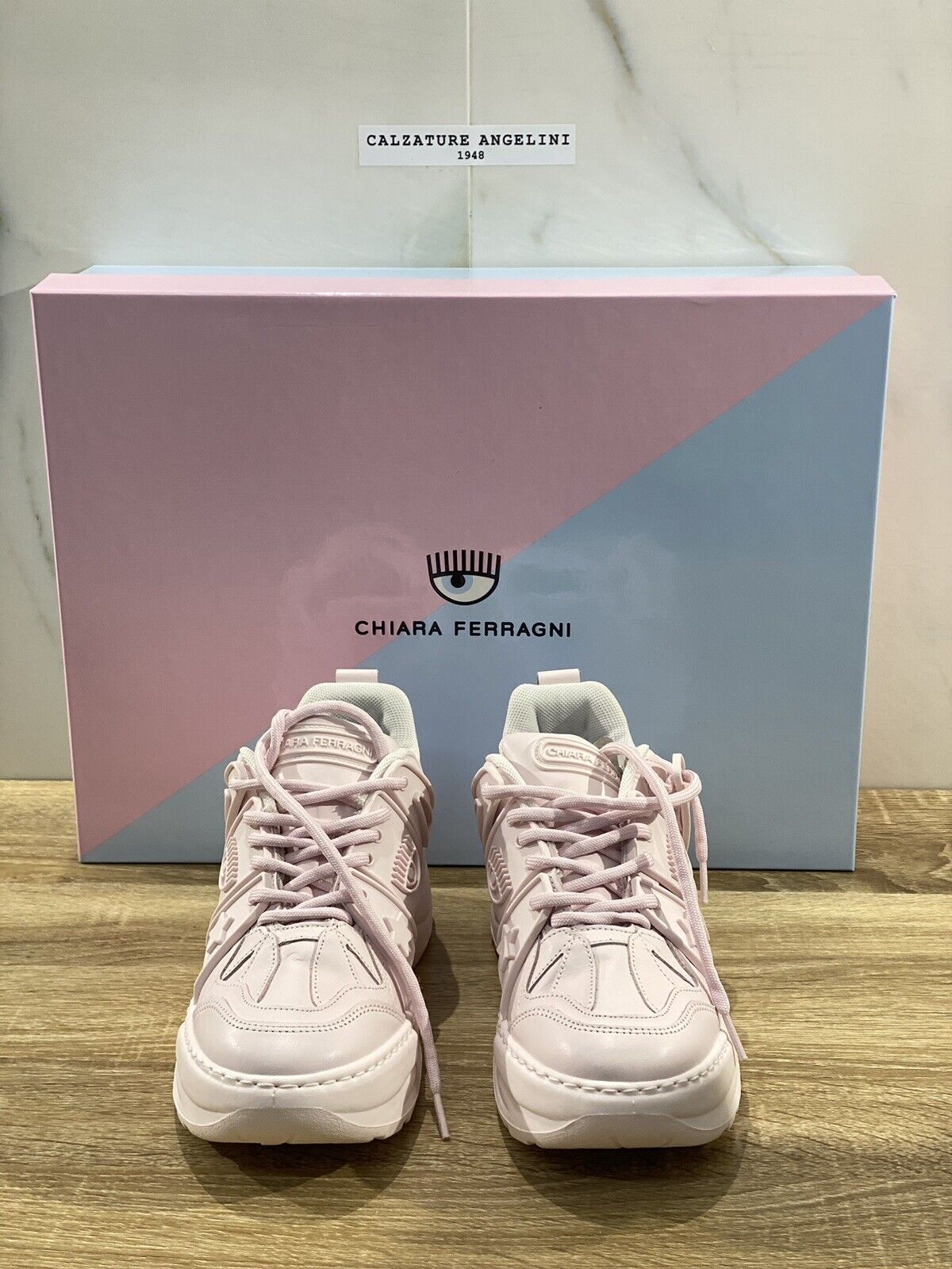 Chiara Ferragni Sneaker eye eye pelle Bianca casual shoes 39