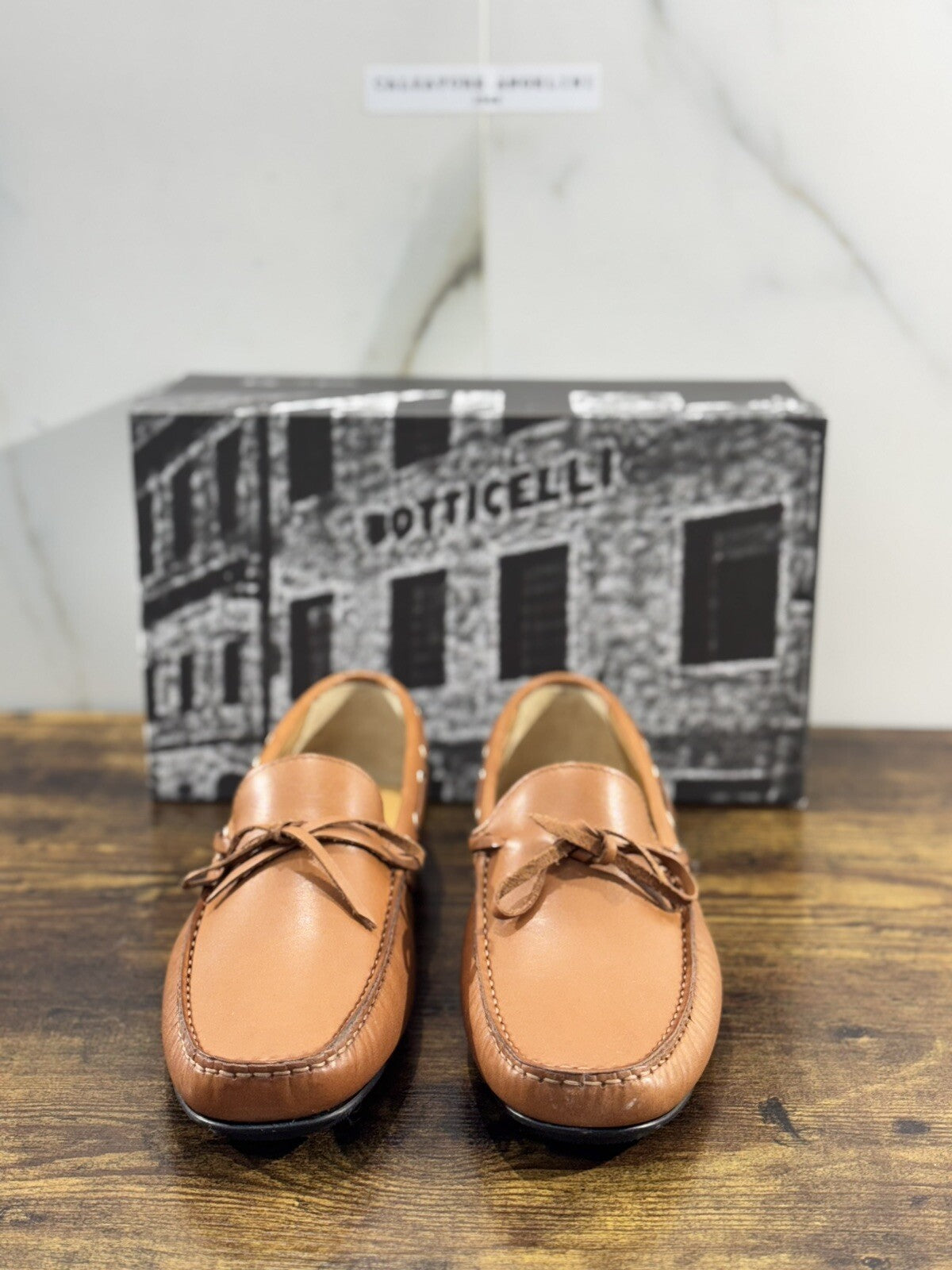 Roberto Botticelli Mocassino Uomo Driver Pelle Cuoio  Made In Italy 41