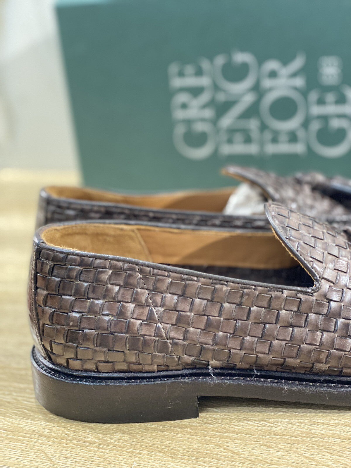 Green George Mocassino Uomo Intrecciato Nappine Luxury 43.5