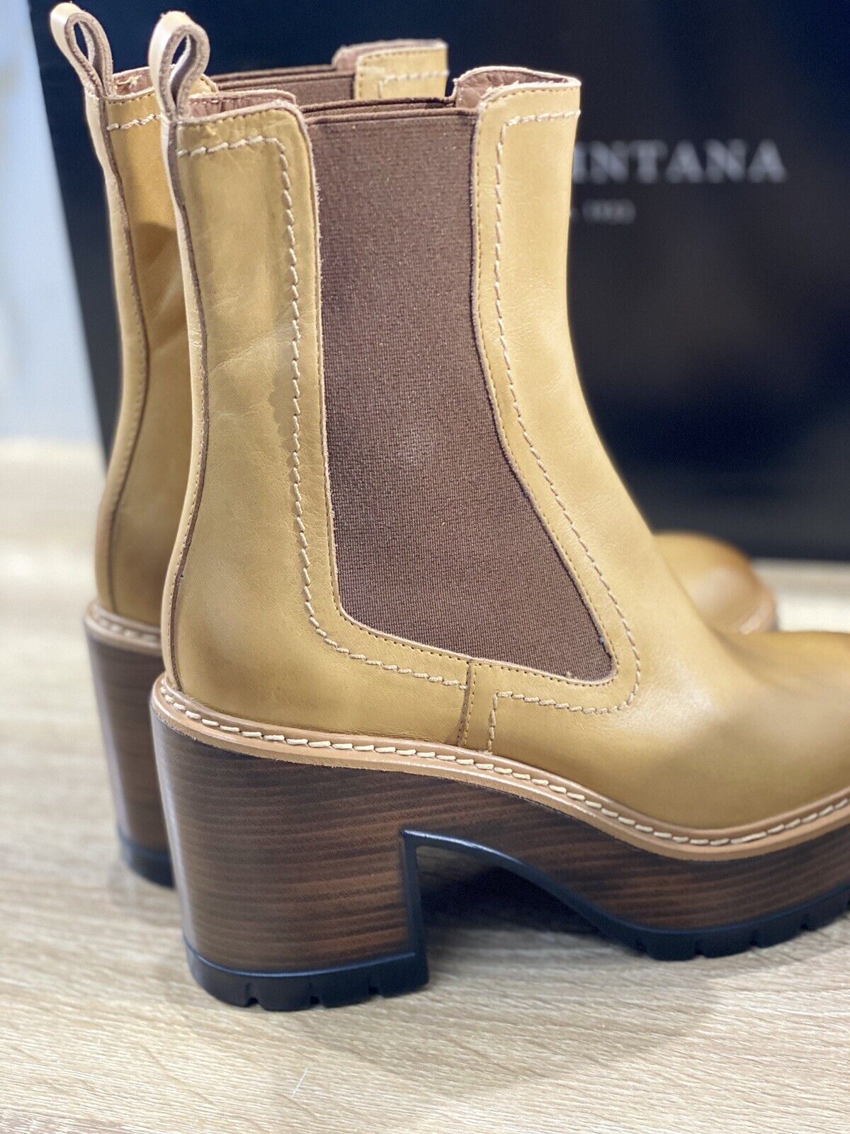 Pons Quintana Chelsea Boot Donna pelle Cuoio zeppa luxury boot pons quintana 39