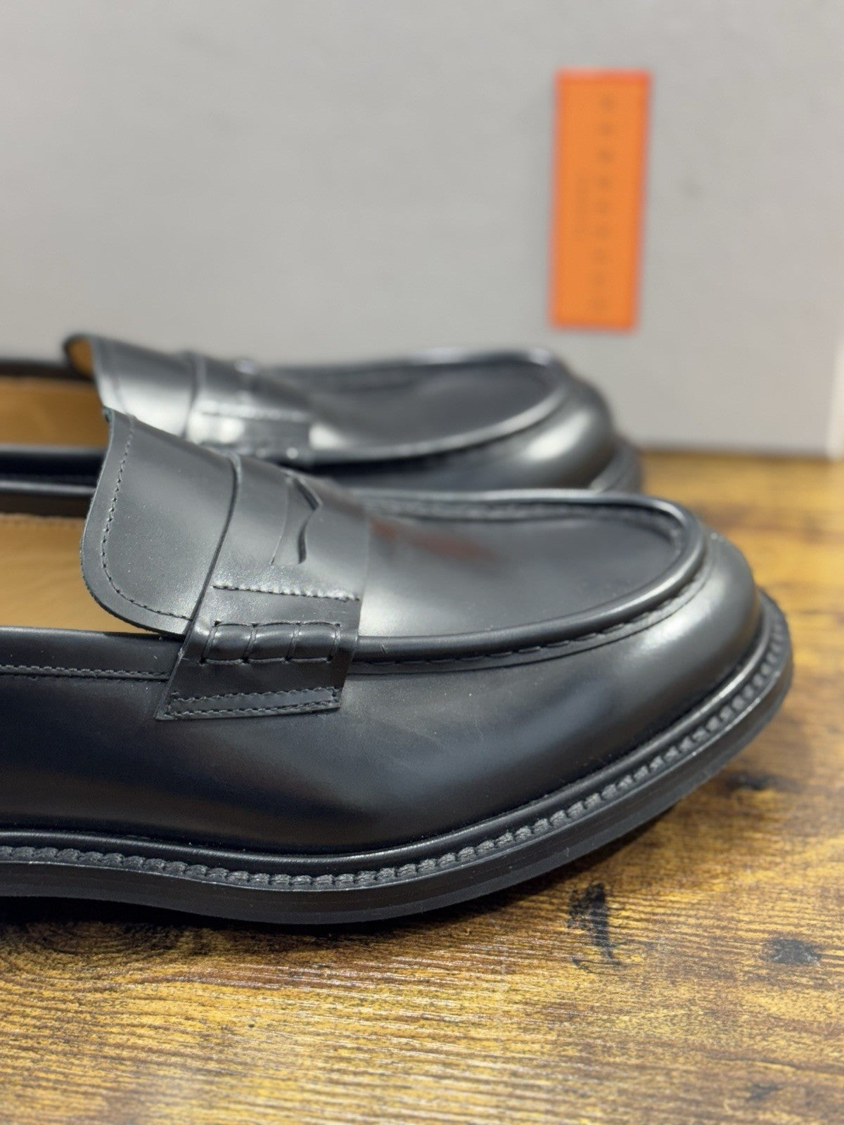 Henderson Baracco Mocassino Pelle Nero Luxury Handmade Commando Uomo 40
