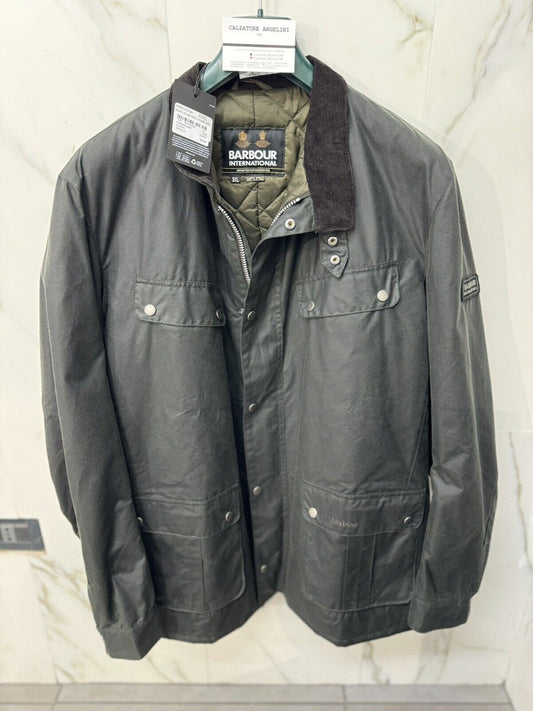 Giubbotto  Uomo Barbour International - Duke  Wax - Verde 3XL