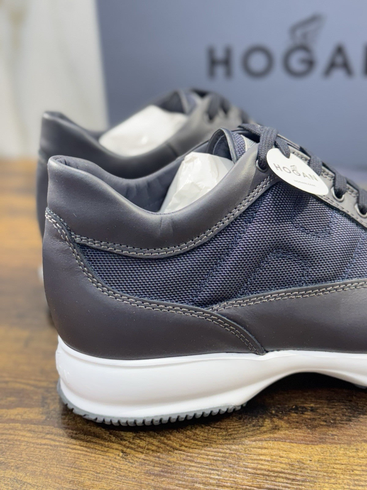Hogan Interactive Pelle Blu Casual Scarpa Hogan Uomo 43