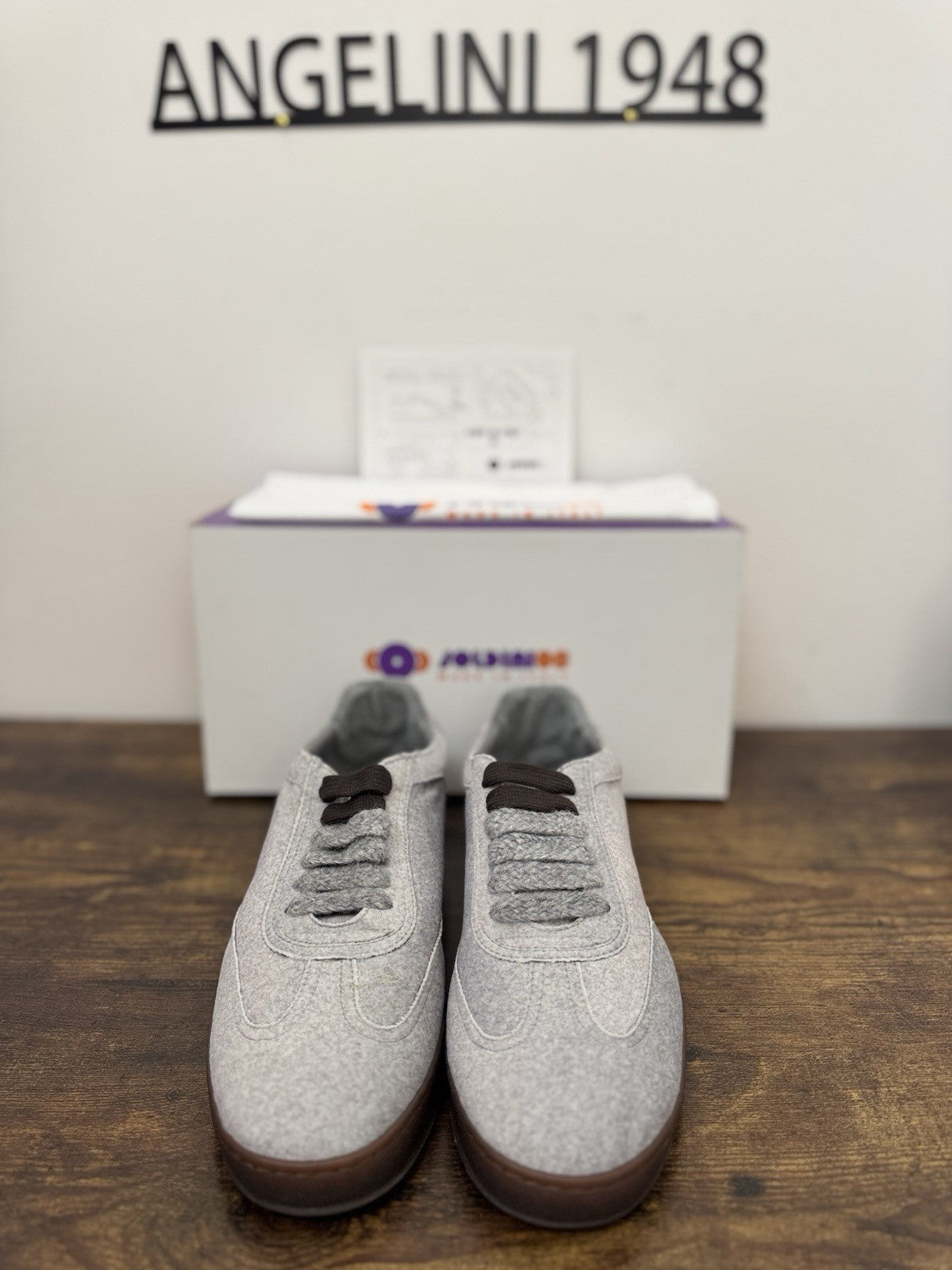 Soldini Sneaker Cachemere  Grey  100% Made In Italy Causal Donna 40