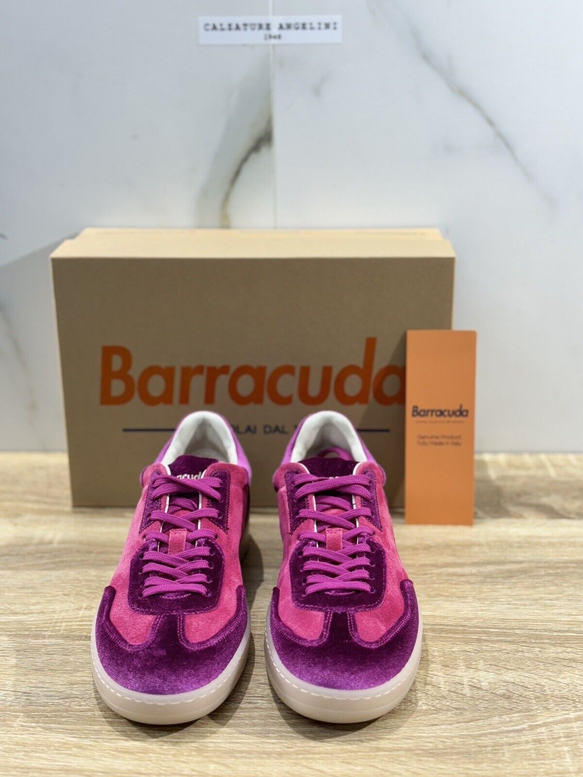 Barracuda Sneaker Donna Viola Casual Woman Handmade Sneaker 41