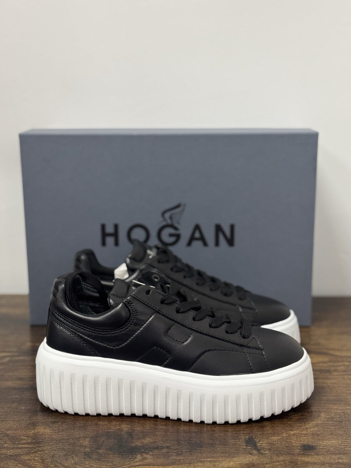 Hogan H Stipes  Sneaker Pelle Nero   Casual Hogan Donna 35