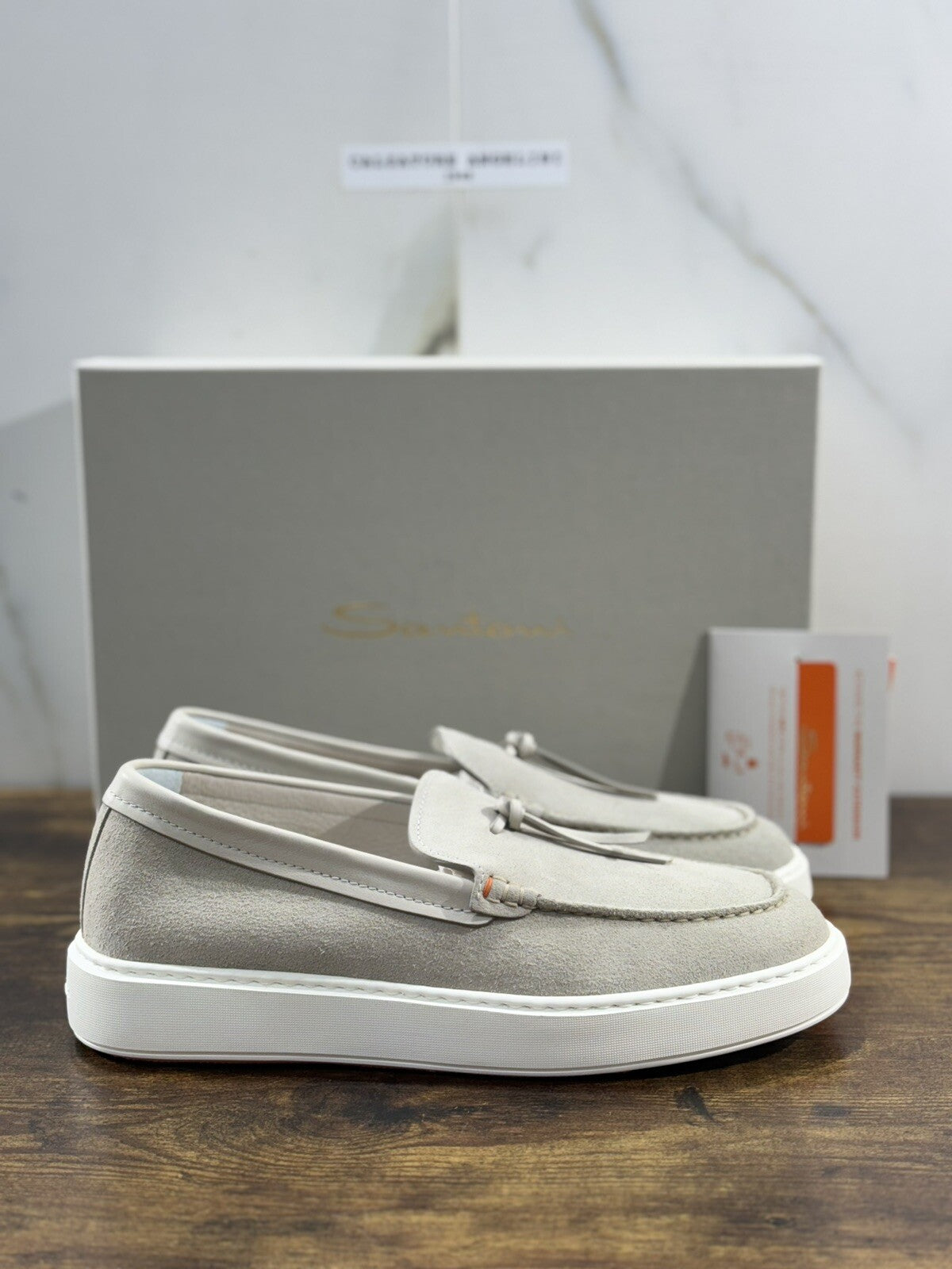 Santoni Mocassino  Uomo Icon Suede  Luxury Men Santoni Shoes Icon 40.5