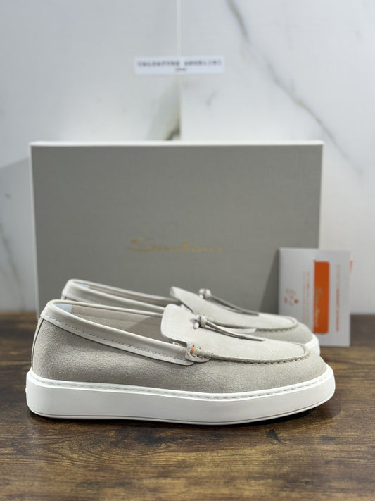 Santoni Mocassino  Uomo Icon Suede  Luxury Men Santoni Shoes Icon 40.5