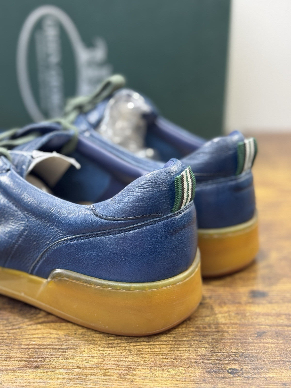 Green George Sneaker Pelle Blu Uomo Ultra Flexible 44