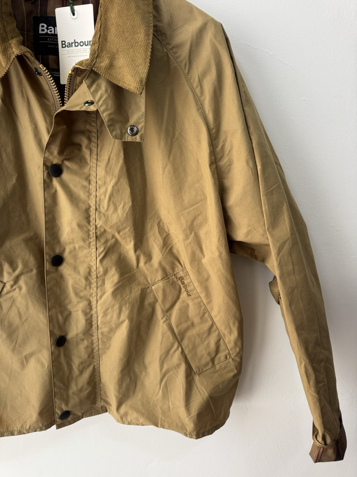 Barbour International Transport Cotton Casual Jacket Golden Khaki    Uomo 36