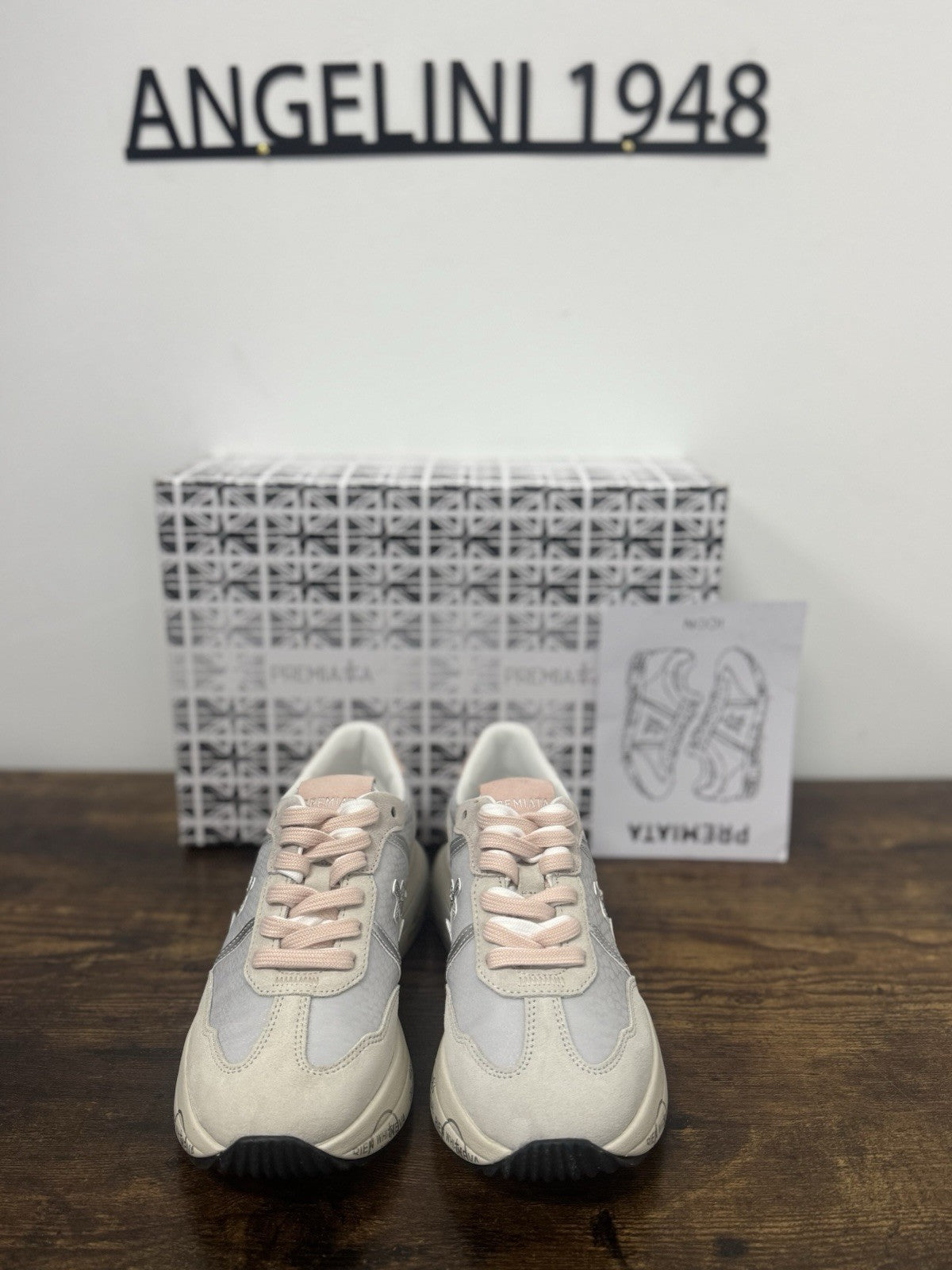 Premiata Cassie  Sneaker Pelle Suede Light Grey Pink   Casual Premiata Donna 37
