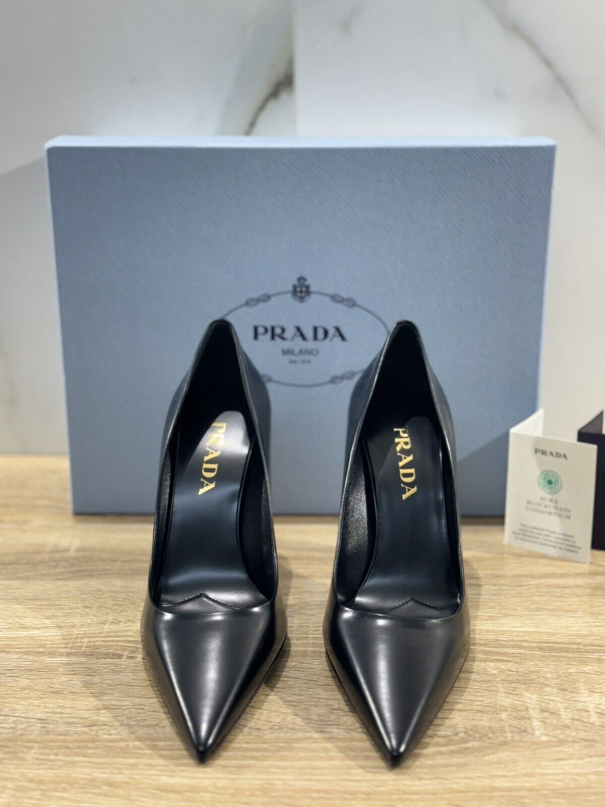 Prada Decollete’ Pumps Pelle Nera Luxury Prada Woman Pumps Nero 36