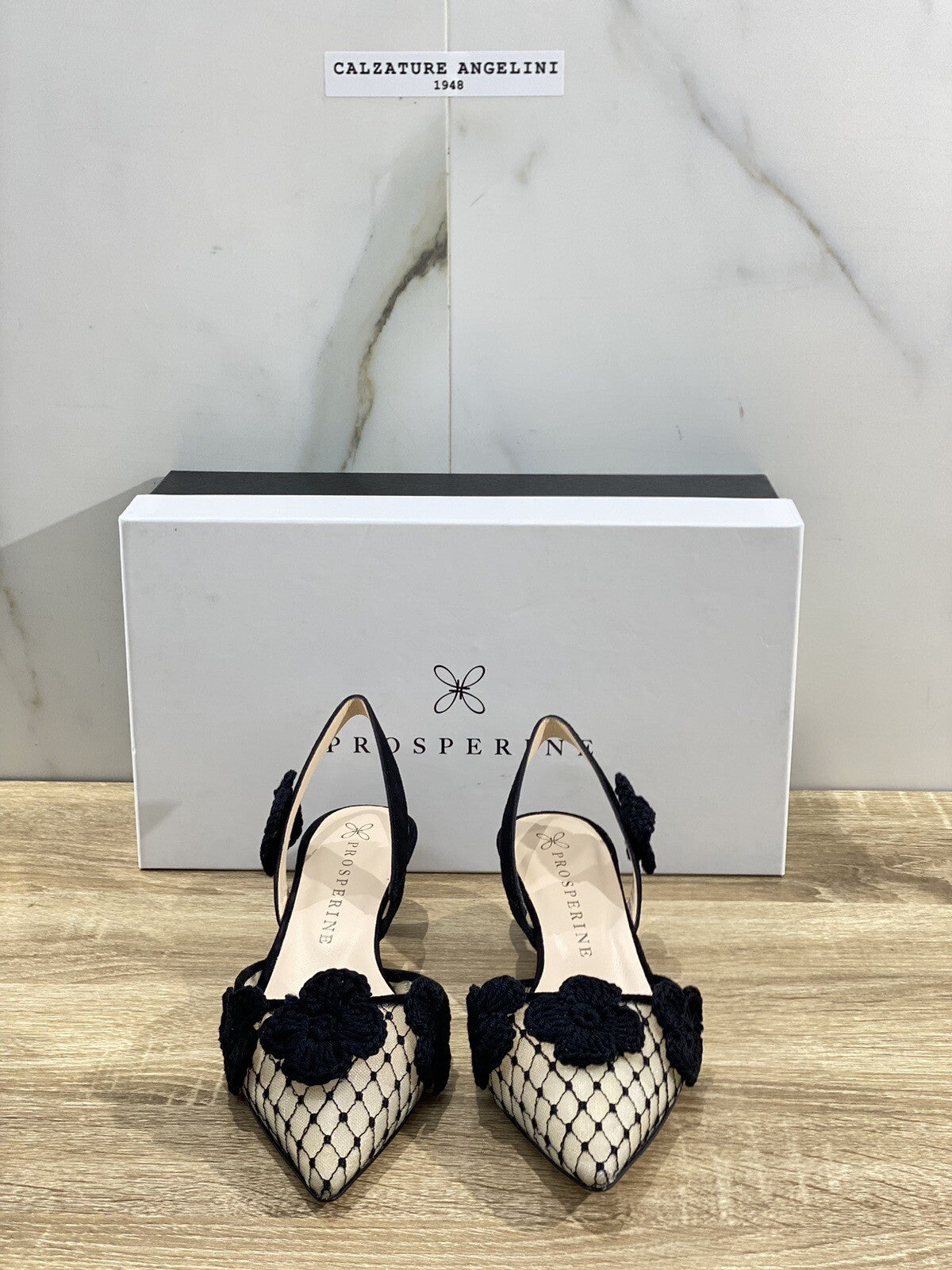 Prosperine Donna  Slingback Lavorazione Sacchetto Rete Jaguar Nero 38