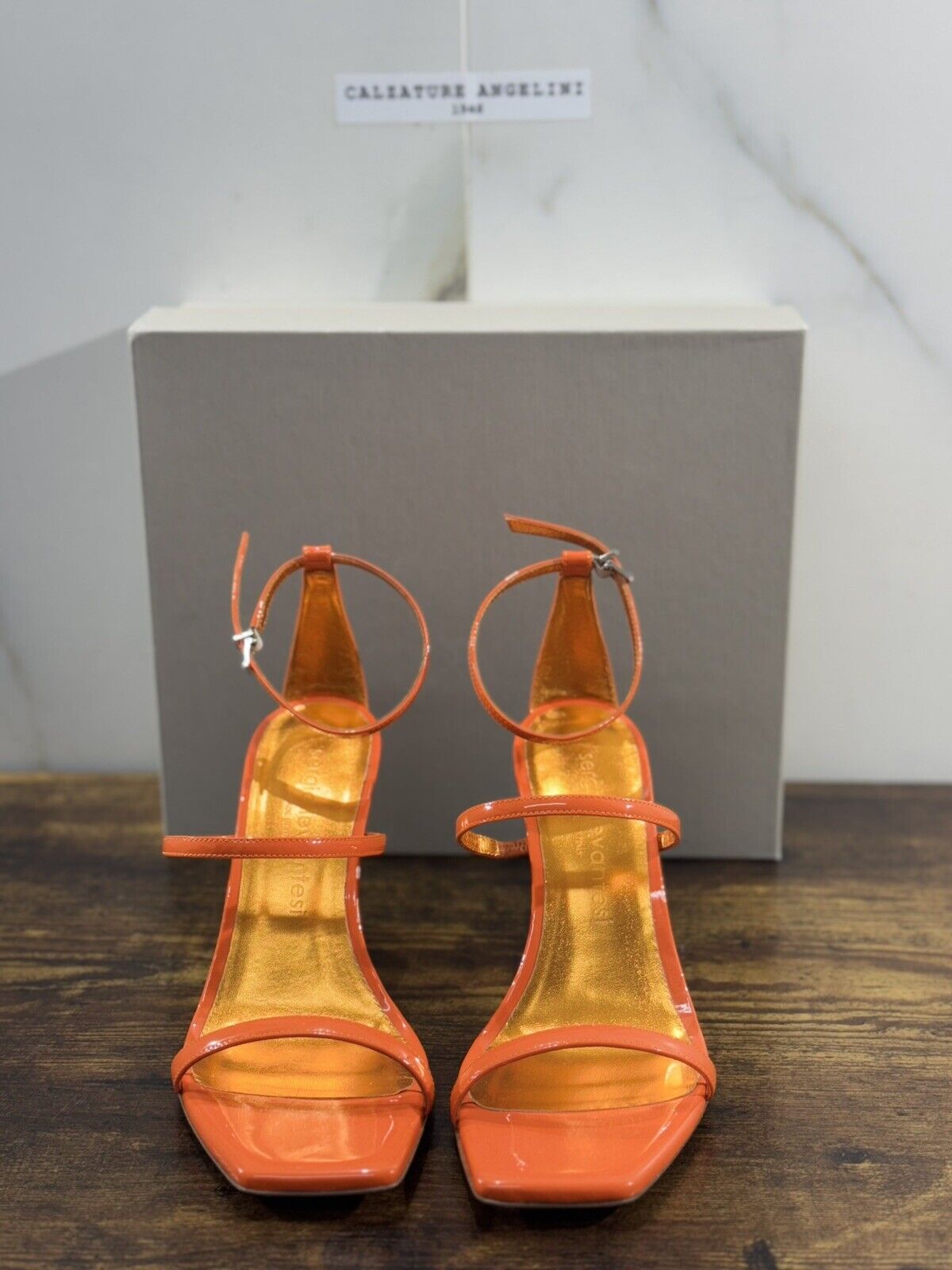 Sergio Levantesi Sandalo Donna Telen  Arancio         Luxury Woman Sandal 37.5