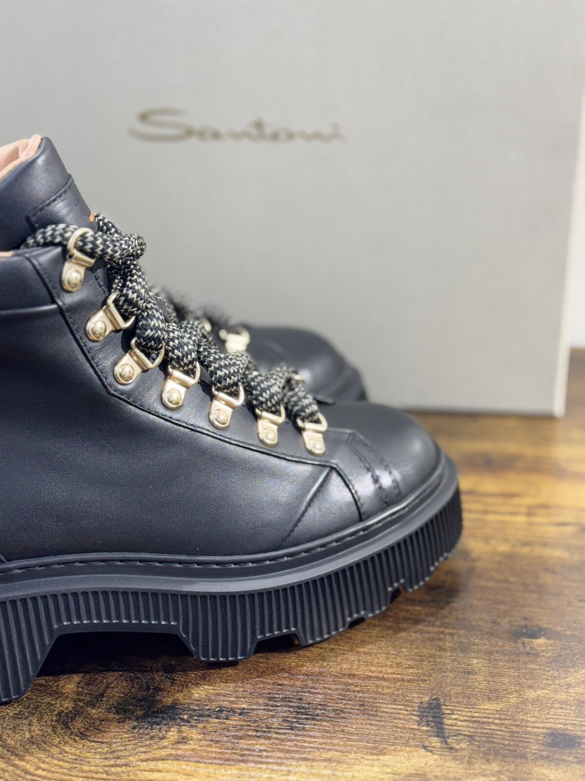 Santoni Mountain  Boot Donna Pelle Light   Casual Luxury Boot Woman Santoni 38.5