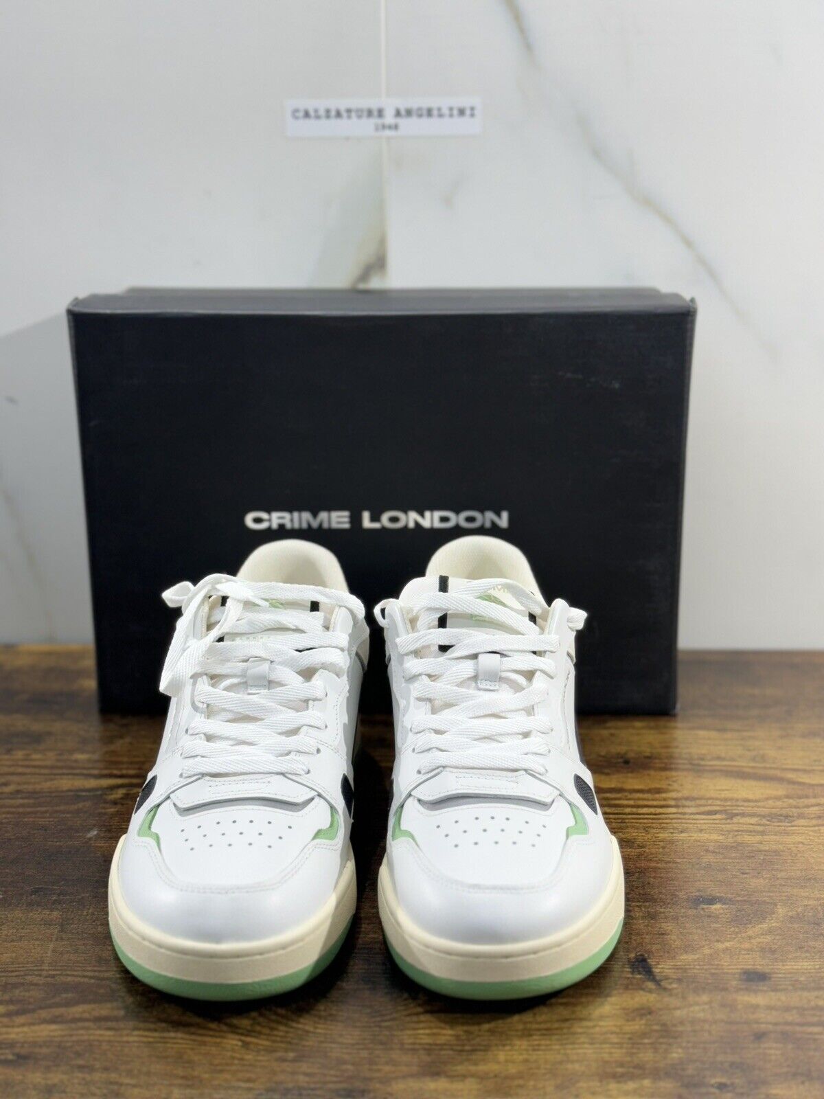 Crime London Sneaker Uomo Off Court OG Bianca       Pelle  Casual Men Shoes 43