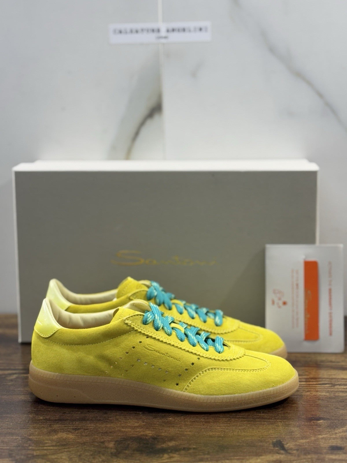 Santoni Sneaker Suede Green Luxury Santoni Scarpe Donna 35
