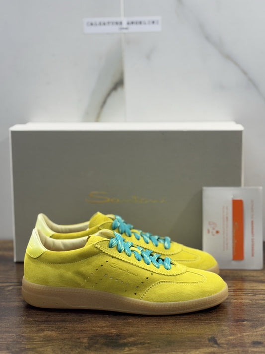 Santoni Sneaker Suede Green Luxury Santoni Scarpe Donna 35