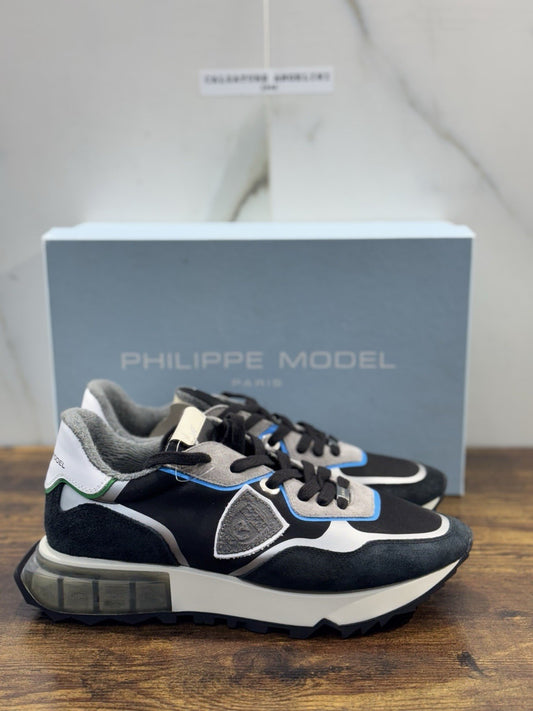 Philippe Model Sneaker Uomo La Rue Low Mondial Suede Nero Blu 41