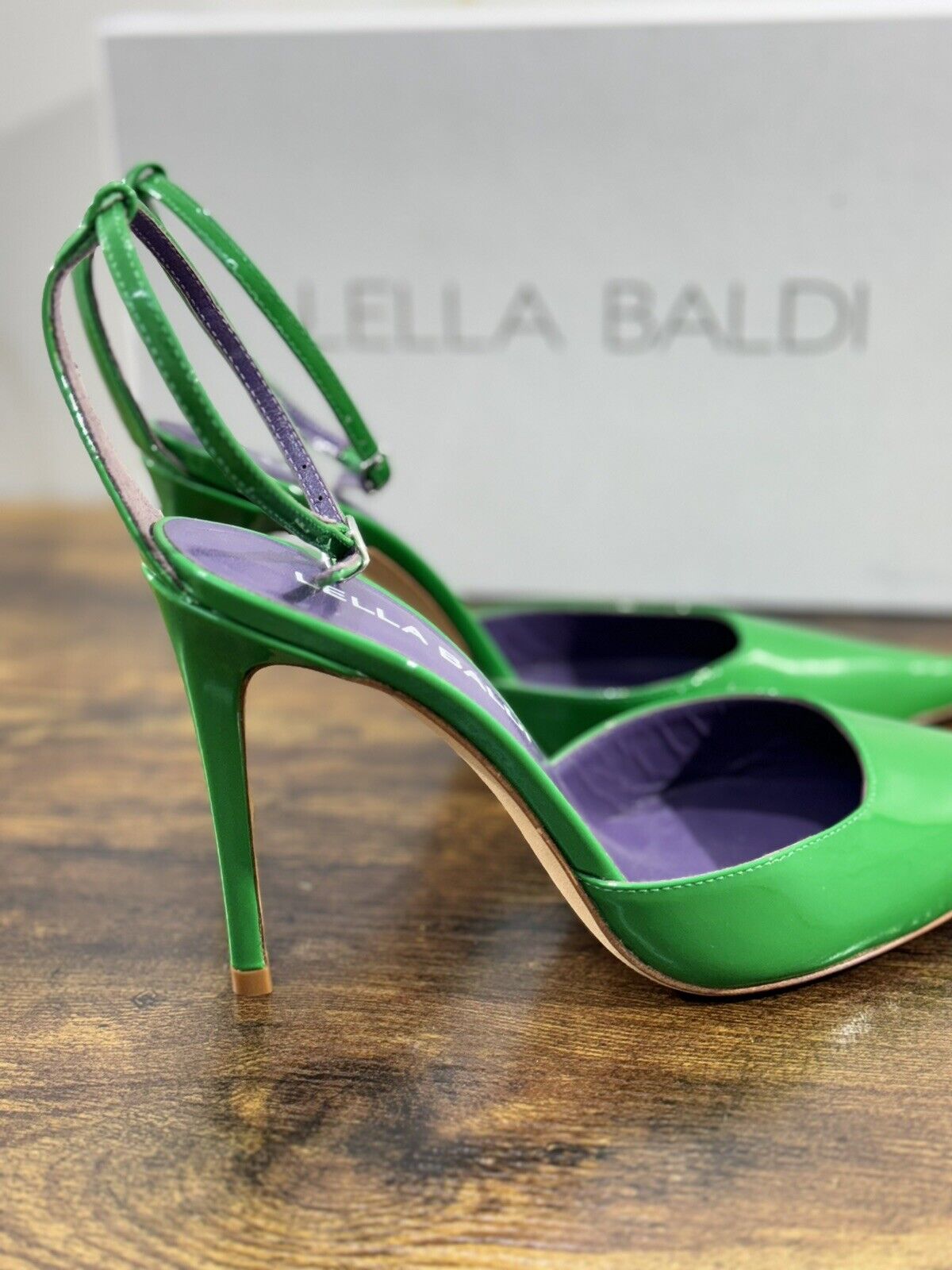 Lella Baldi Sandalo Donna Vernice Verde   Luxury Woman Sandal 39