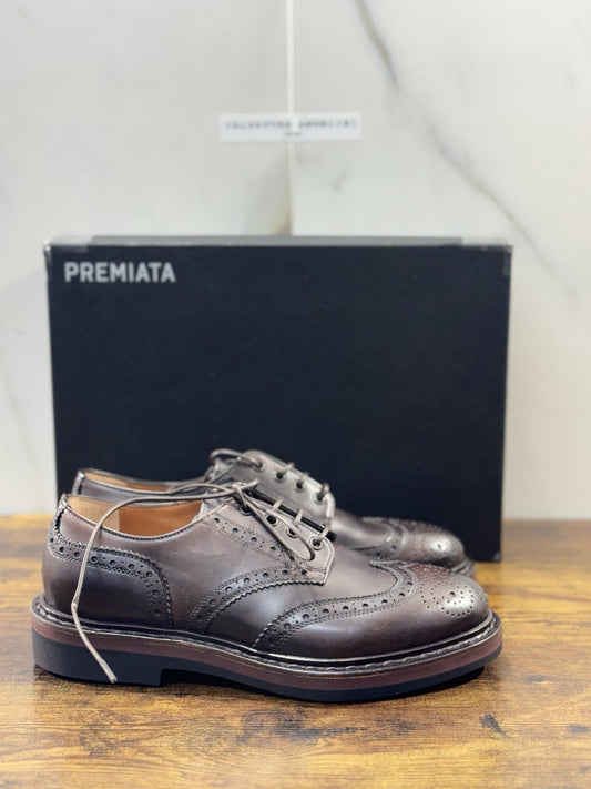 Premiata Derby Brogue  1 Linea Pelle Ebano Luxury Premiata Men Shoe 42
