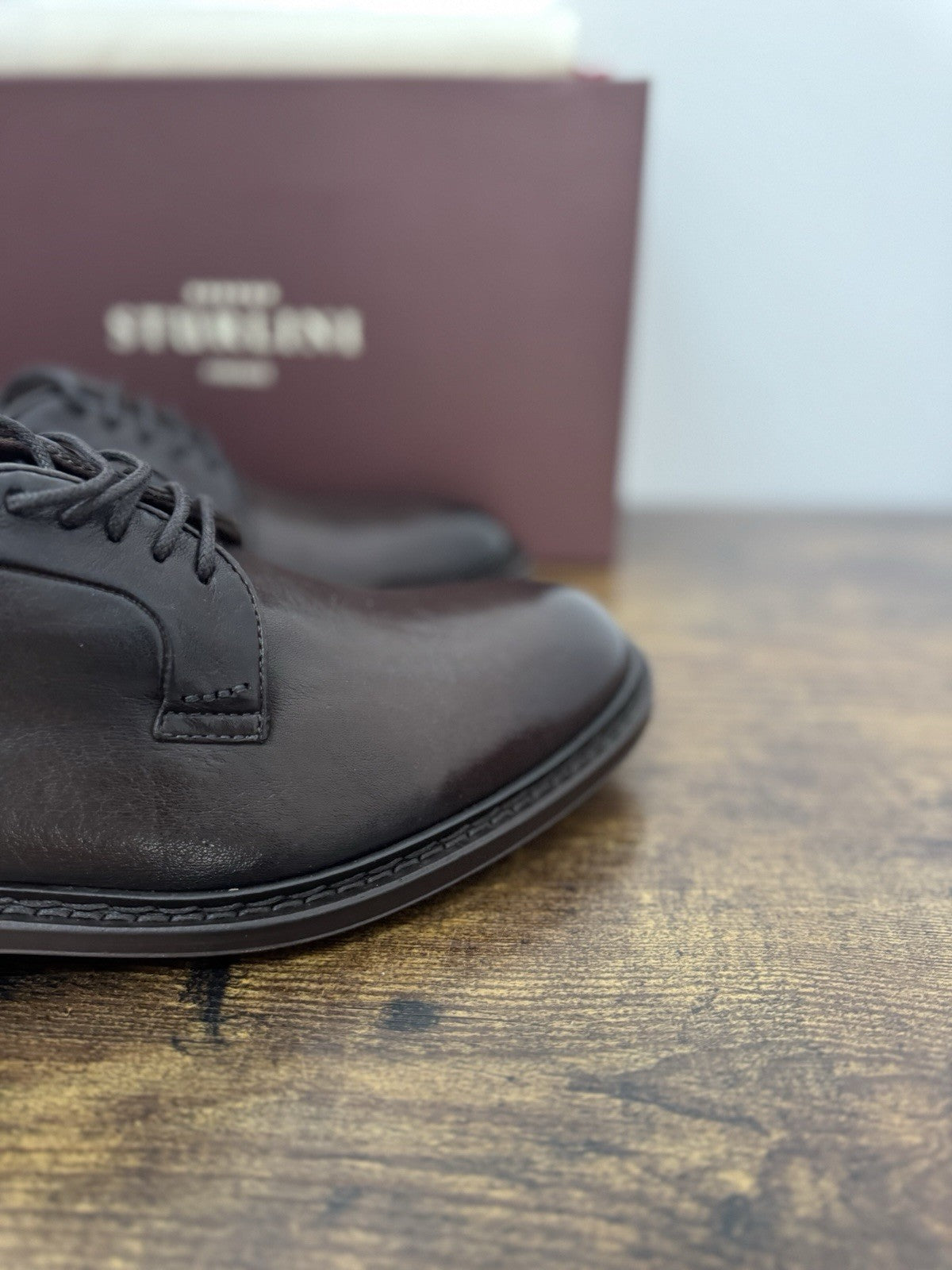 Sturlini  Derby Pelle Marrone Luxury Scarpa Uomo 41.5