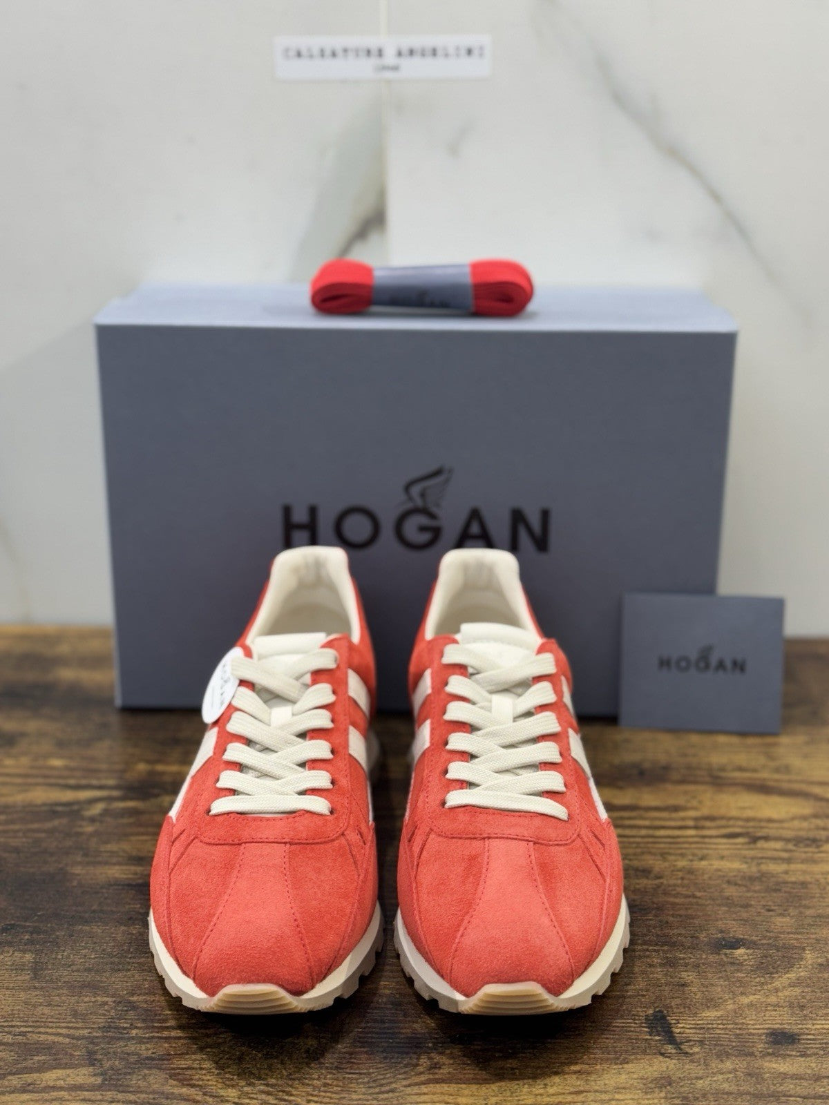 Hogan H671  Sneaker Pelle Suede Rossi      Hogan Scarpe Donna 38.5