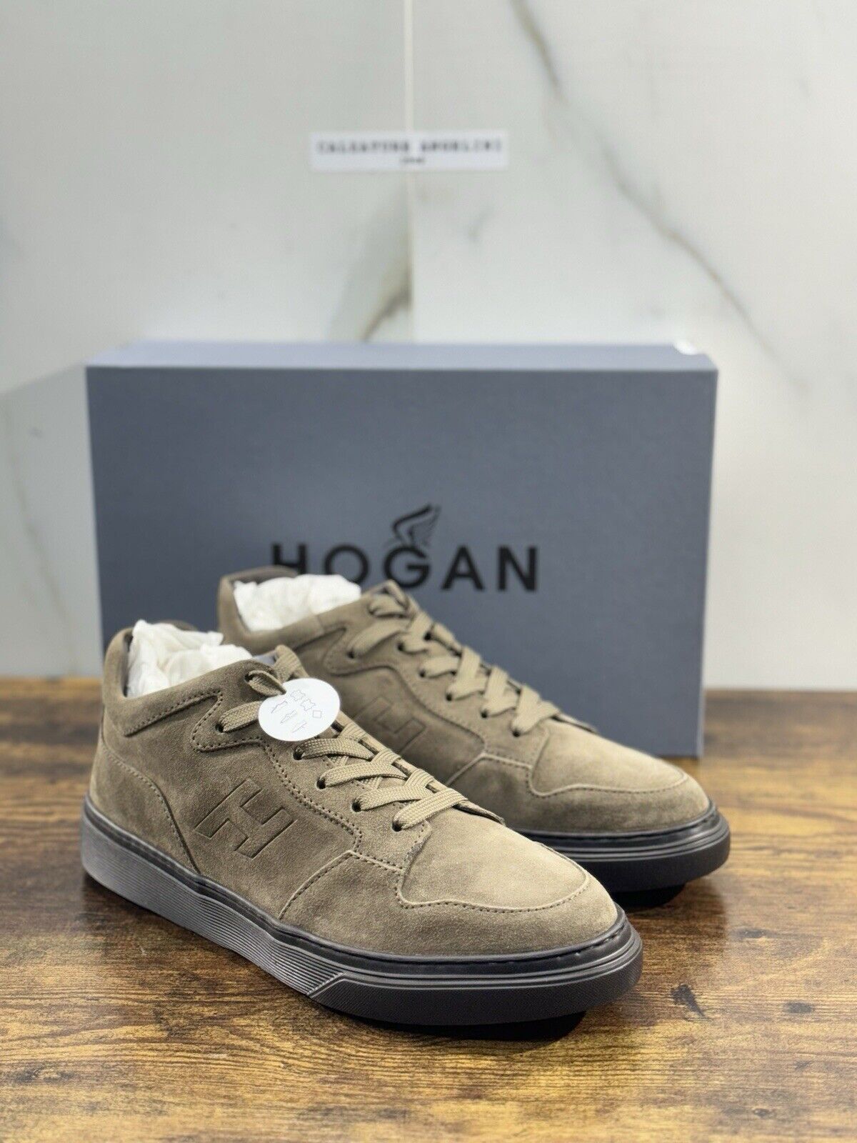 Hogan H365 Sneaker Uomo Suede Fango Casual Hogan Men Shoes 41