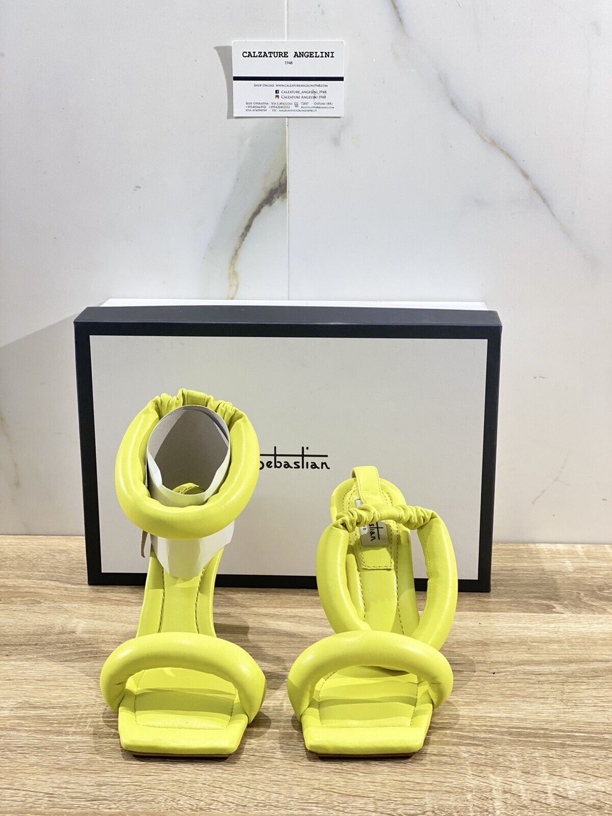 Sebastian Sandalo Donna S8558 Tubolare In Nappa Yellow Luxury Woman Sandal 39