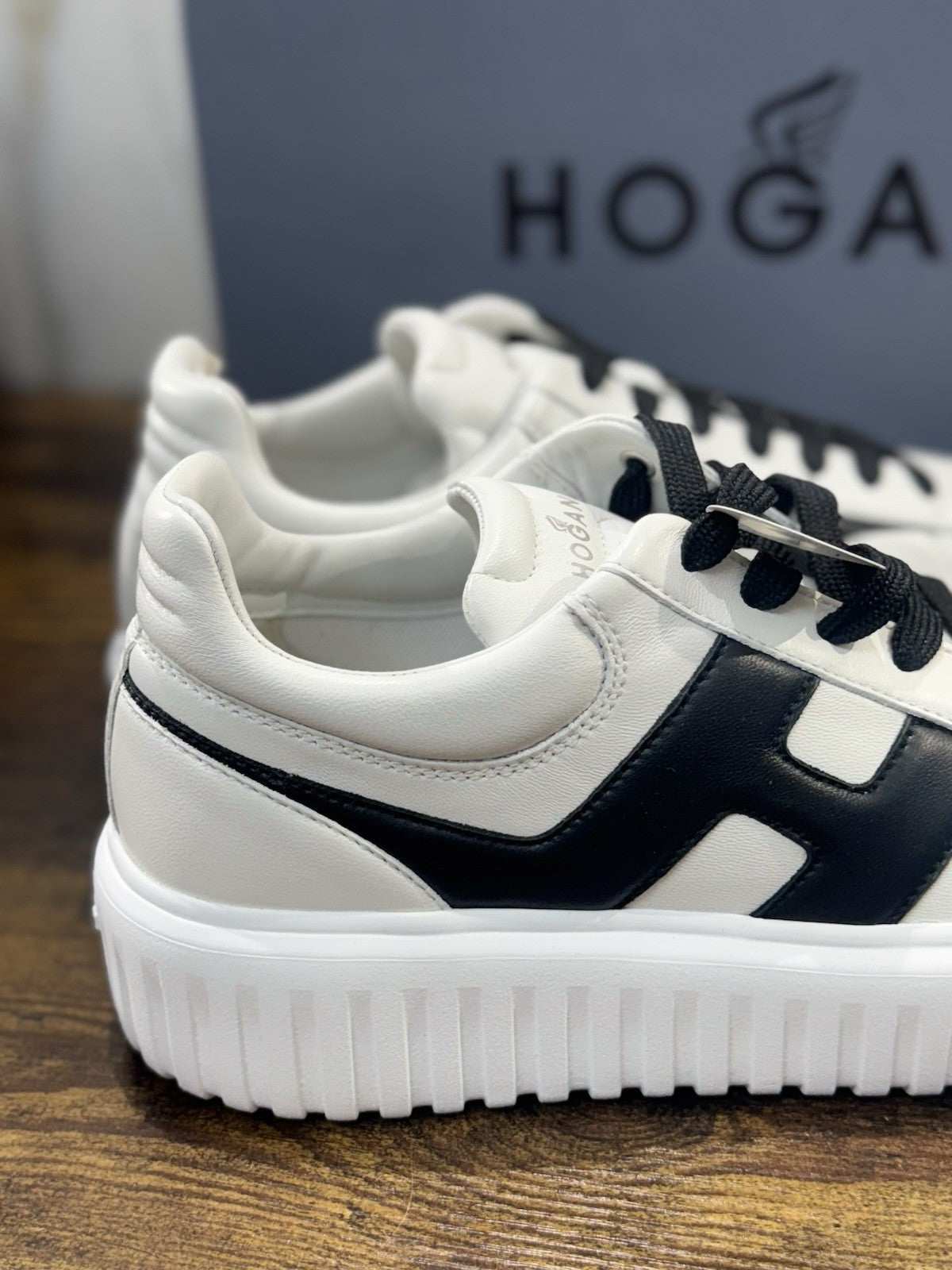 Hogan H-stripes  H Spezzata Pelle Bianca Memory Foam Scarpa Hogan Uomo 40